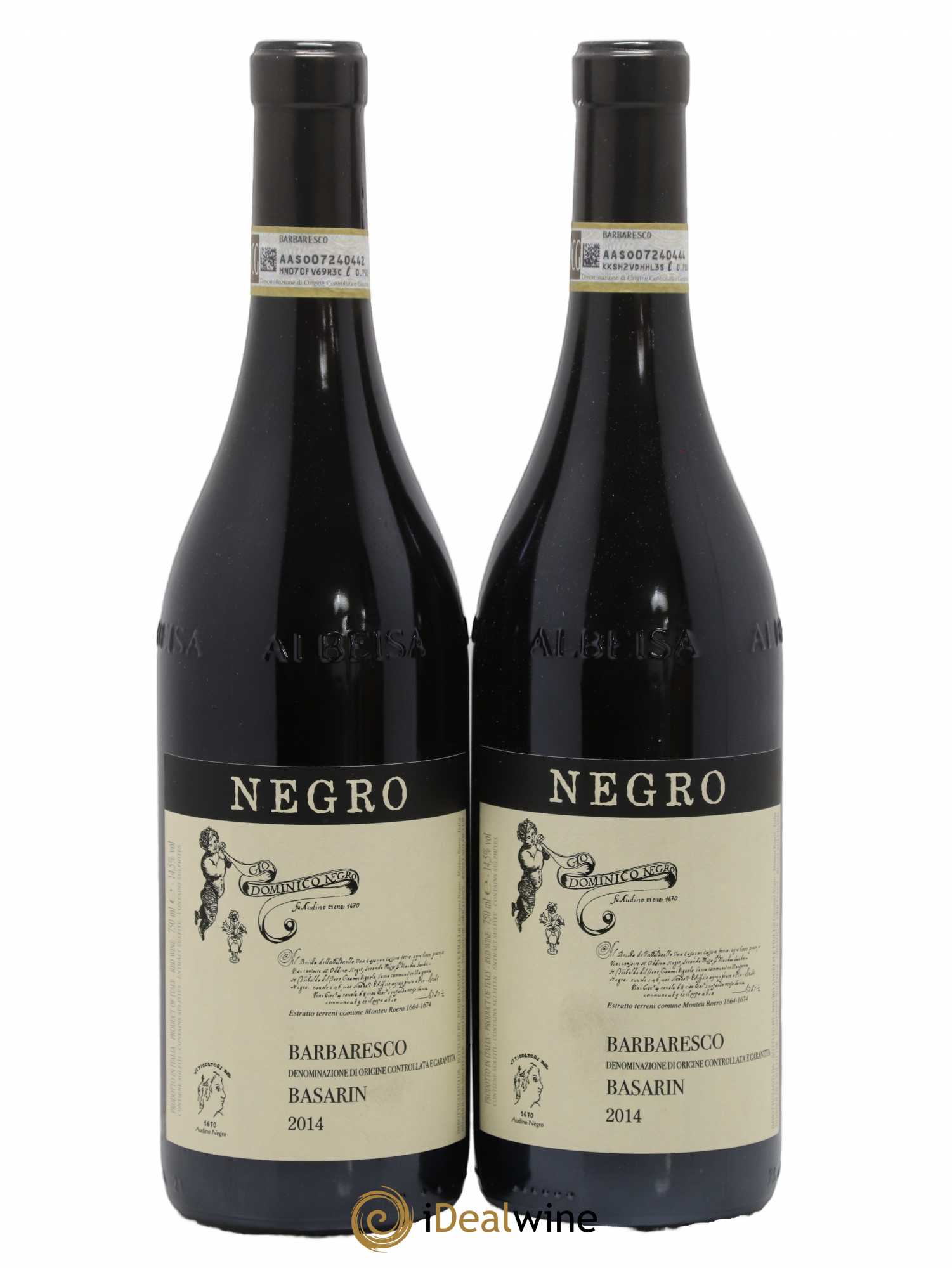 Barbaresco DOCG Basarin Negro 2014 - Lot de 2 bouteilles - 0