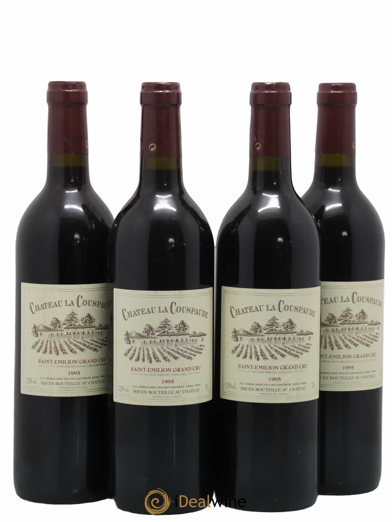 Château la Couspaude Grand Cru Classé 1995 - Lot de 4 bouteilles - 0