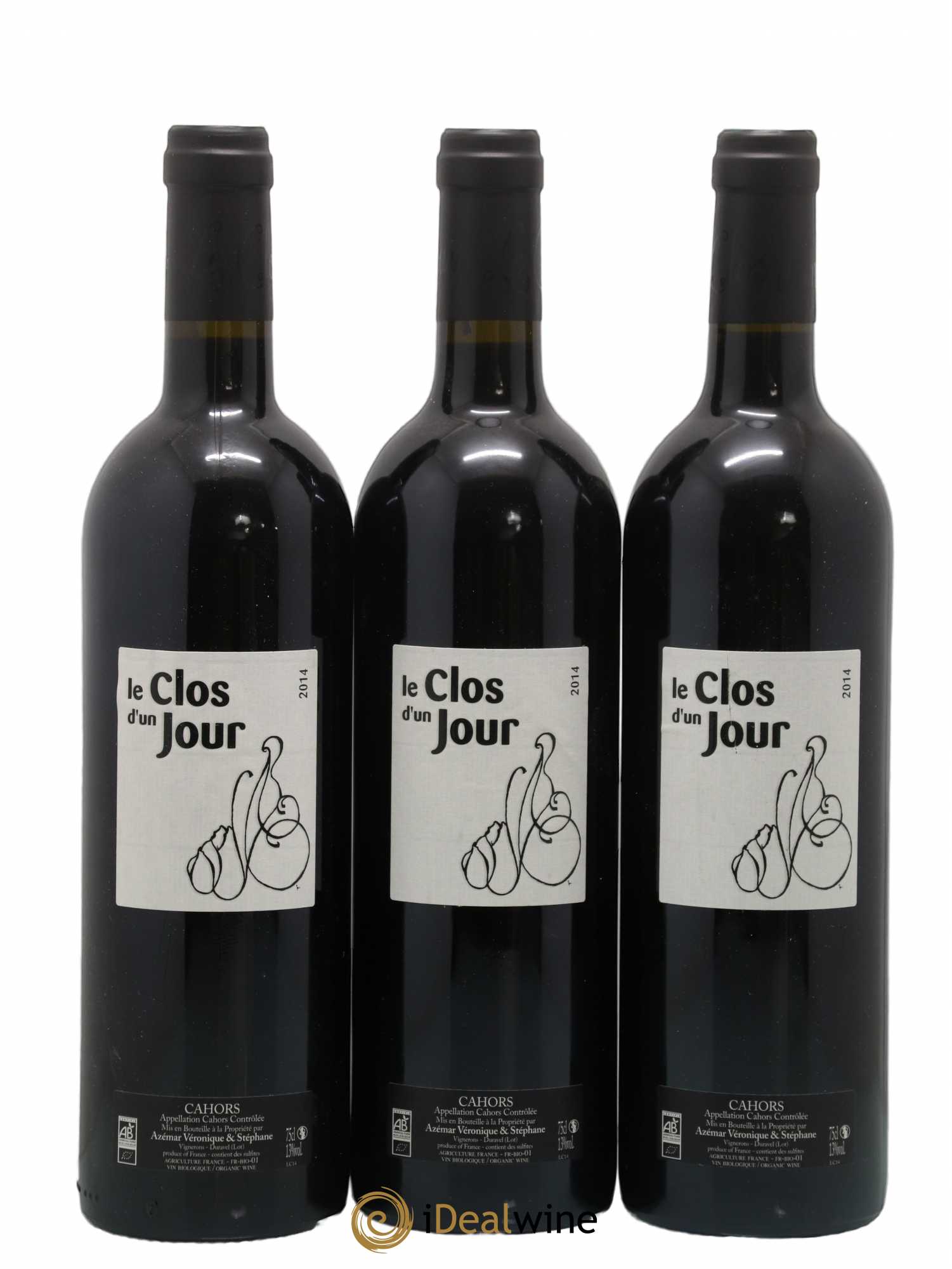 Cahors le Clos d'un Jour (sans prix de réserve) (sans prix de réserve) 2014 - Posten von 3 Flaschen - 0