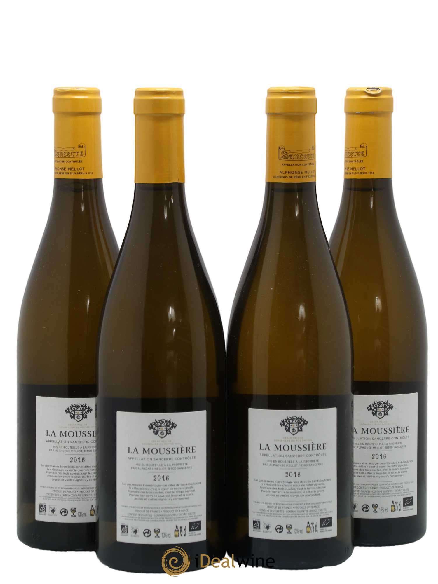 Sancerre La Moussière Alphonse Mellot 2016 - Lot de 4 bouteilles - 1