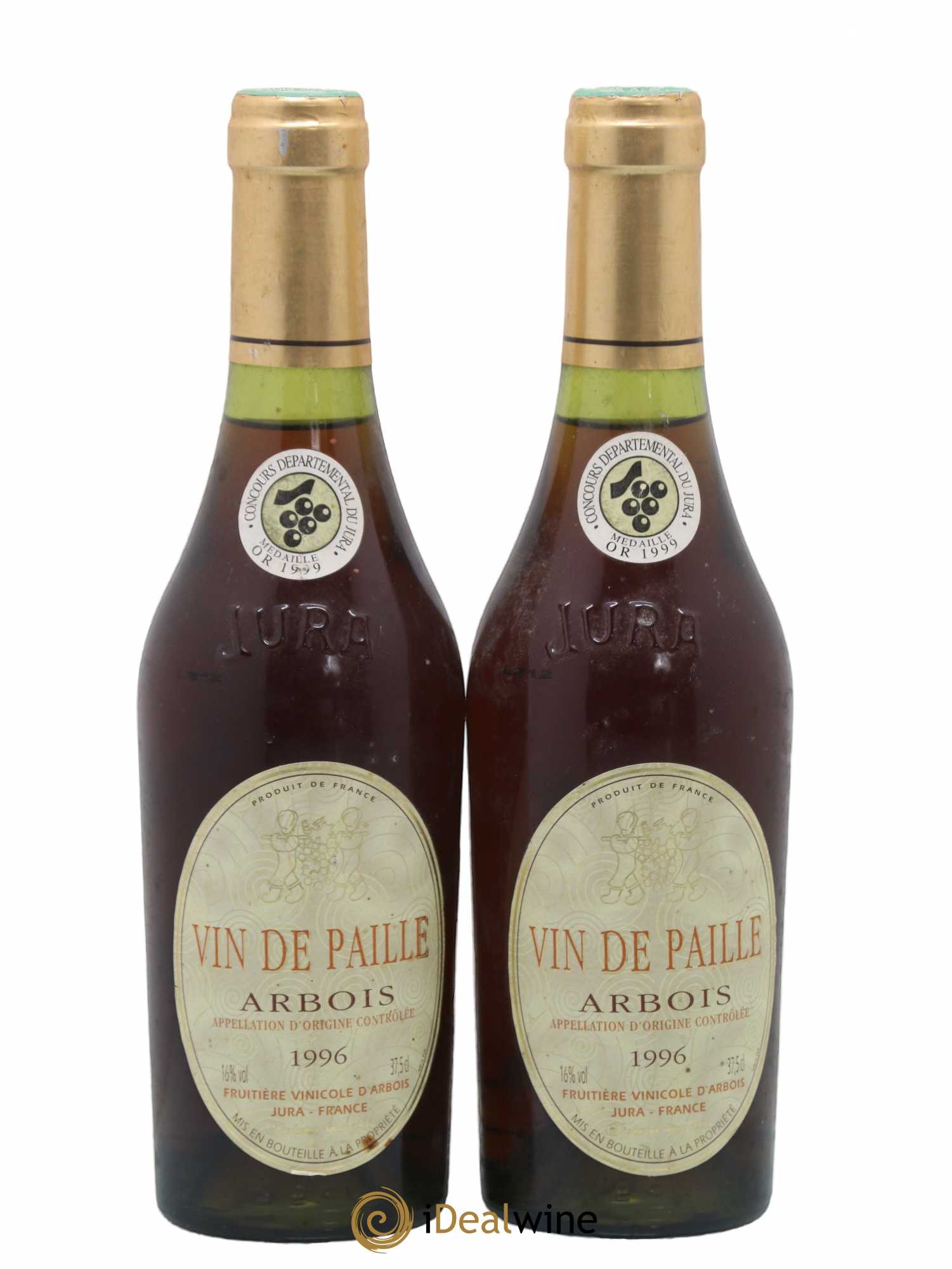 Côtes du Jura Vin de Paille Fruitiere Vinicole D'Arbois 1996 - Posten von 2 Demi-Flaschen - 0