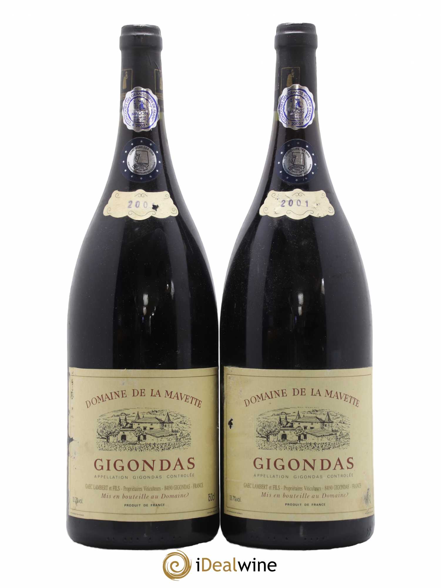 Gigondas Domaine De La Mavette 2001 - Posten von 2 Magnum - 0