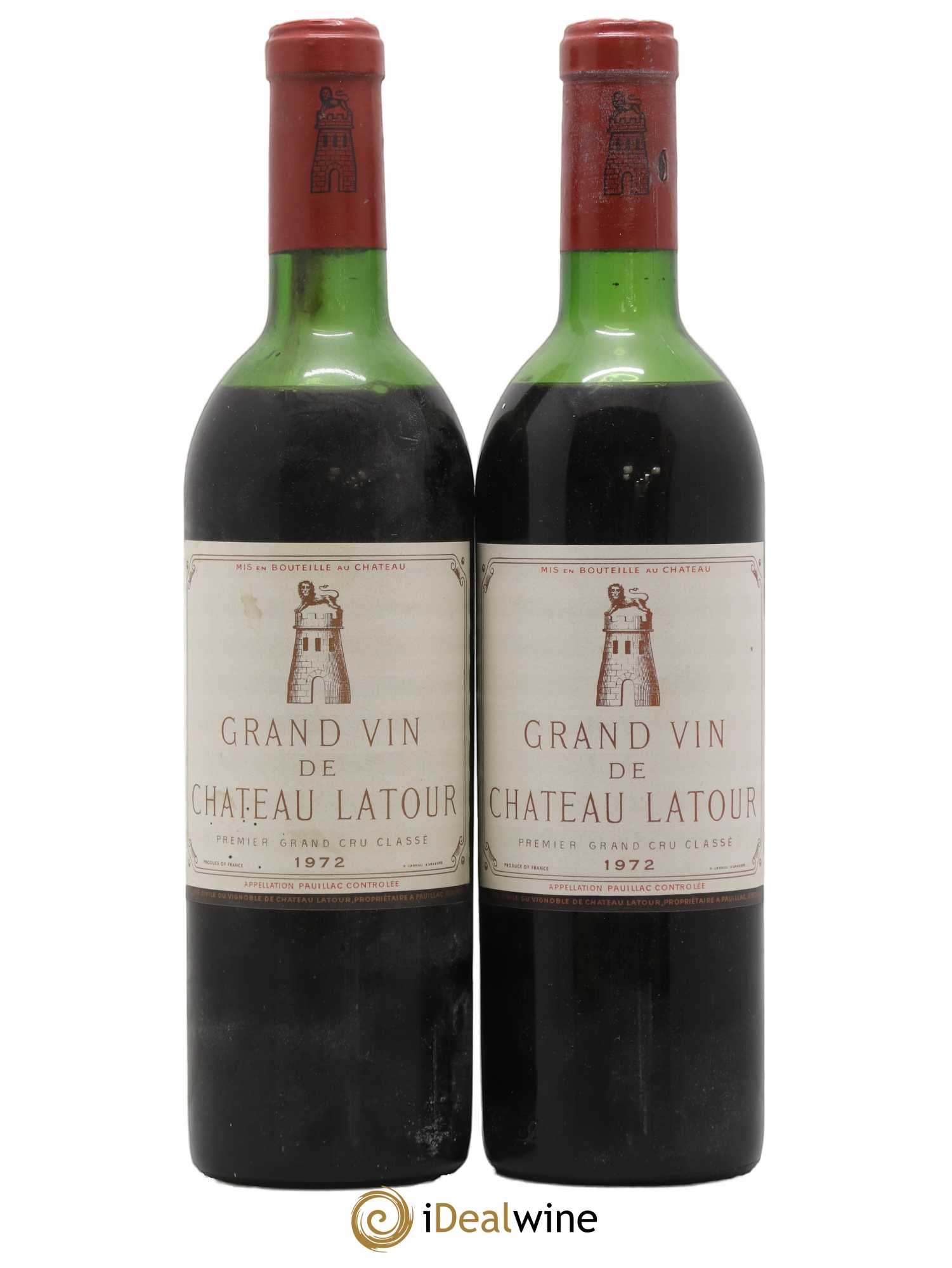 Château Latour 1er Grand Cru Classé 1972 - Lot de 2 bouteilles - 0