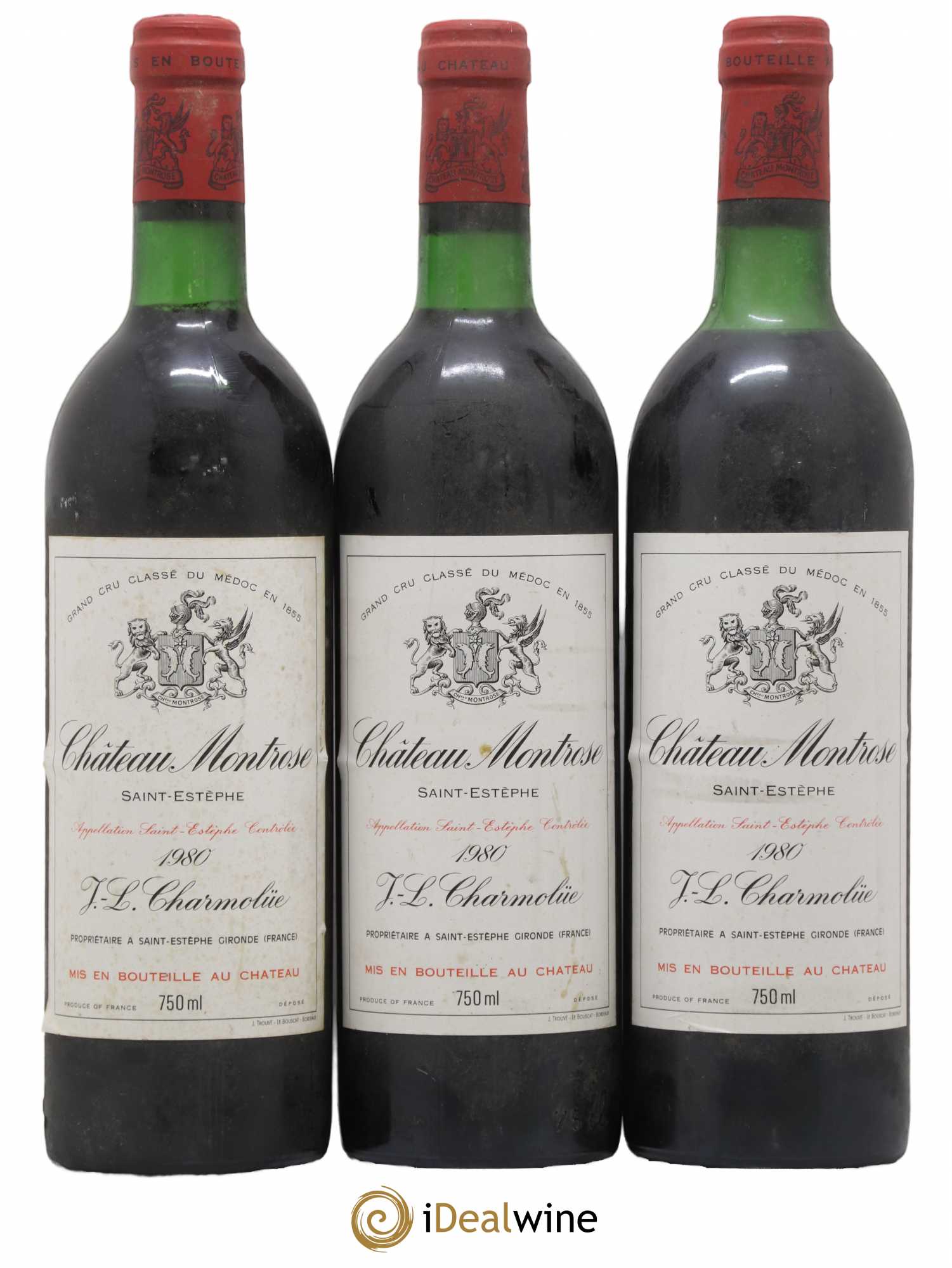 Château Montrose 2ème Grand Cru Classé 1980 - Lot de 3 bouteilles - 0