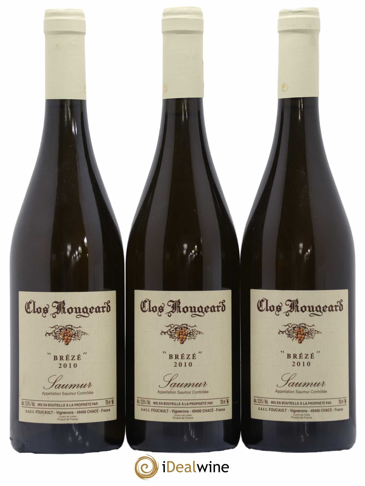 Saumur Brézé Clos Rougeard 2010 - Lot de 3 bouteilles - 0