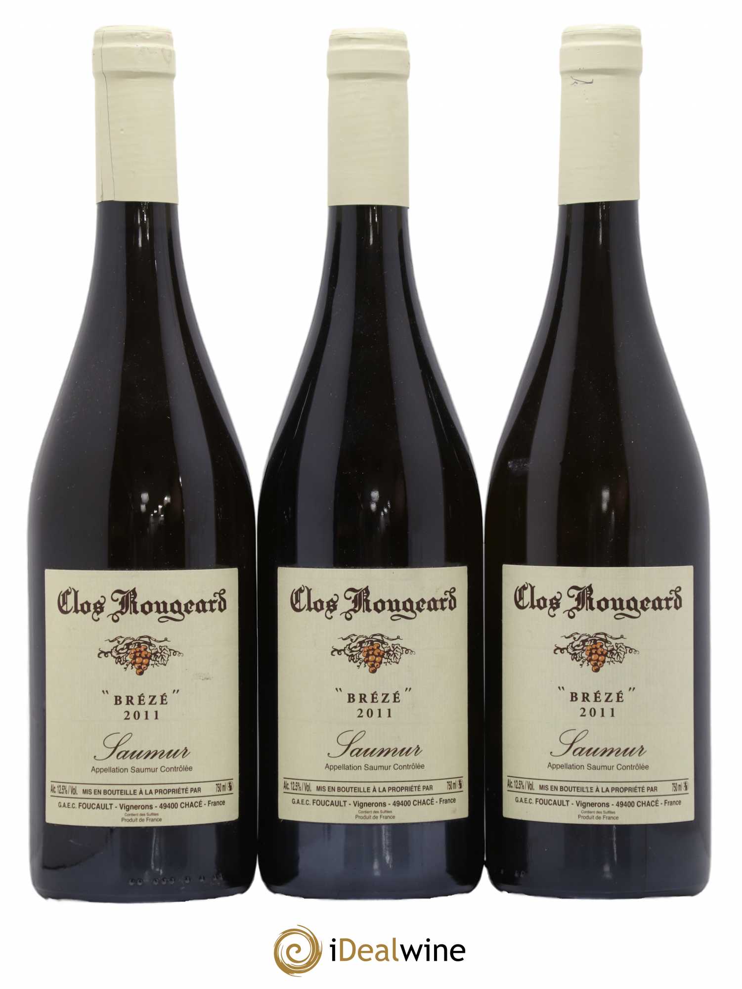 Saumur Brézé Clos Rougeard 2011 - Lot de 3 bouteilles - 1