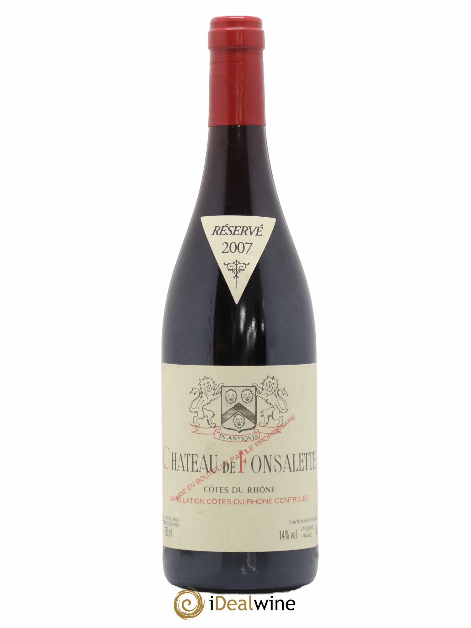 Côtes-du-Rhône Château de Fonsalette Emmanuel Reynaud 2007 - Lot de 1 bouteille - 0