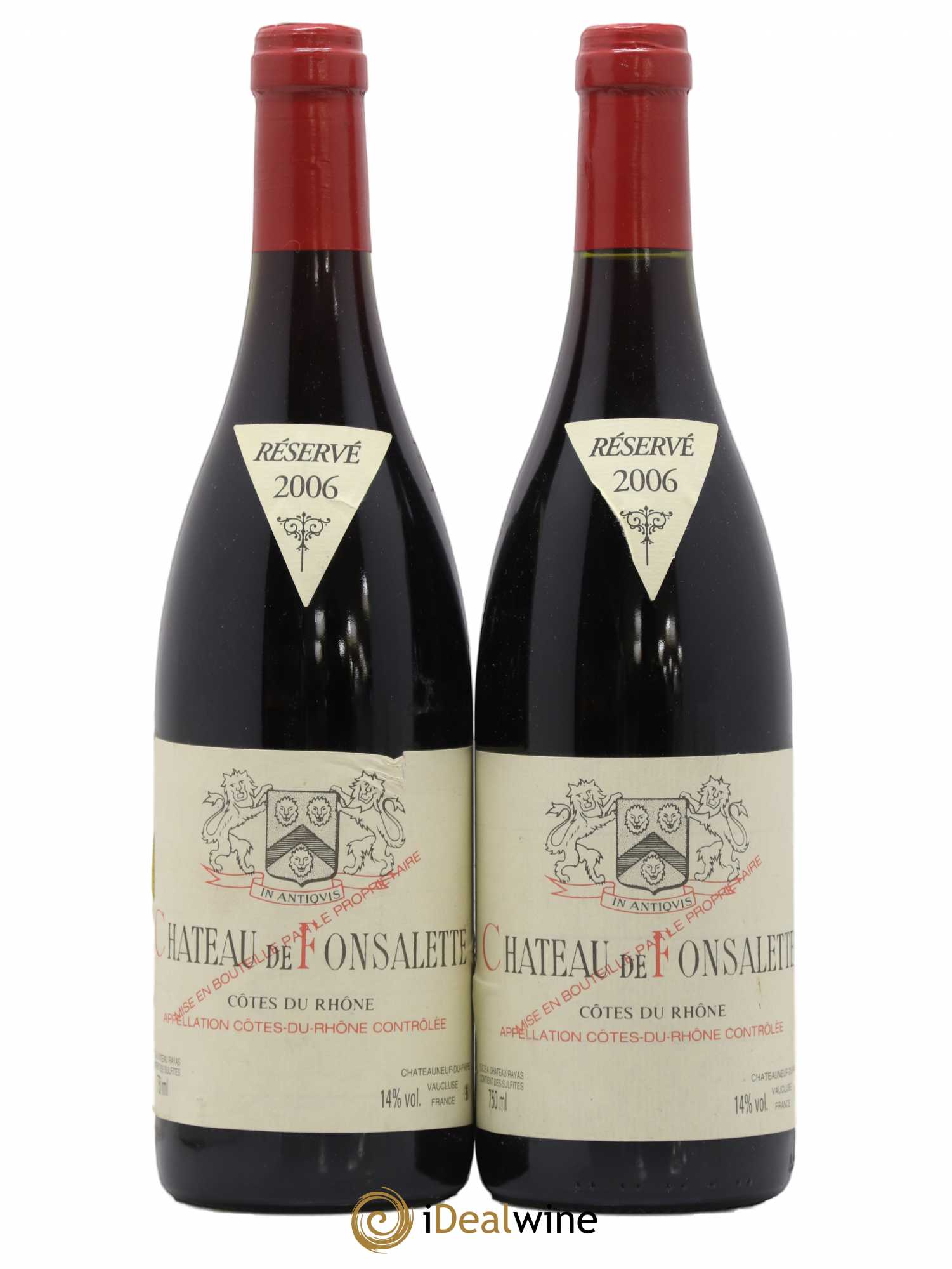 Côtes-du-Rhône Château de Fonsalette Emmanuel Reynaud 2006 - Lot de 2 bouteilles - 0