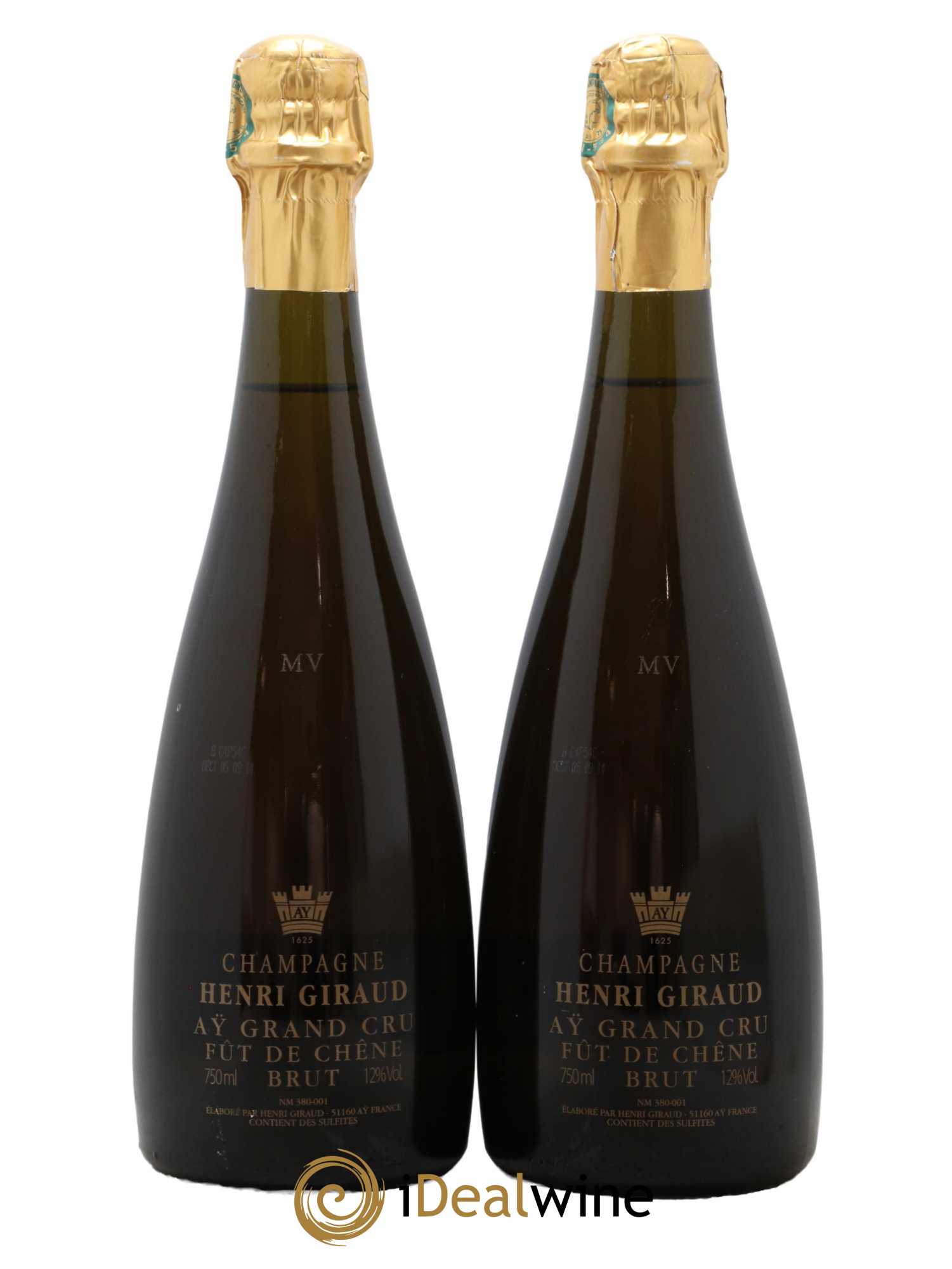 Champagne Aÿ Grand Cru Fût de Chêne Brut MV Henri Giraud - Lot de 2 bouteilles - 0