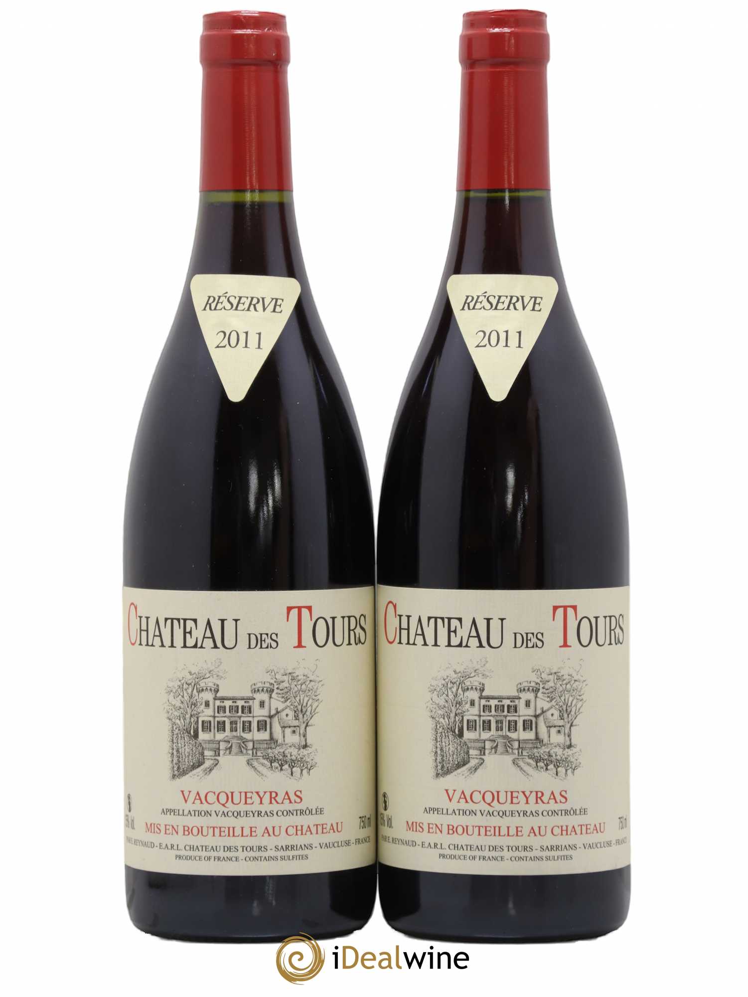 Vacqueyras Château des Tours Emmanuel Reynaud 2011 - Lot de 2 bouteilles - 0