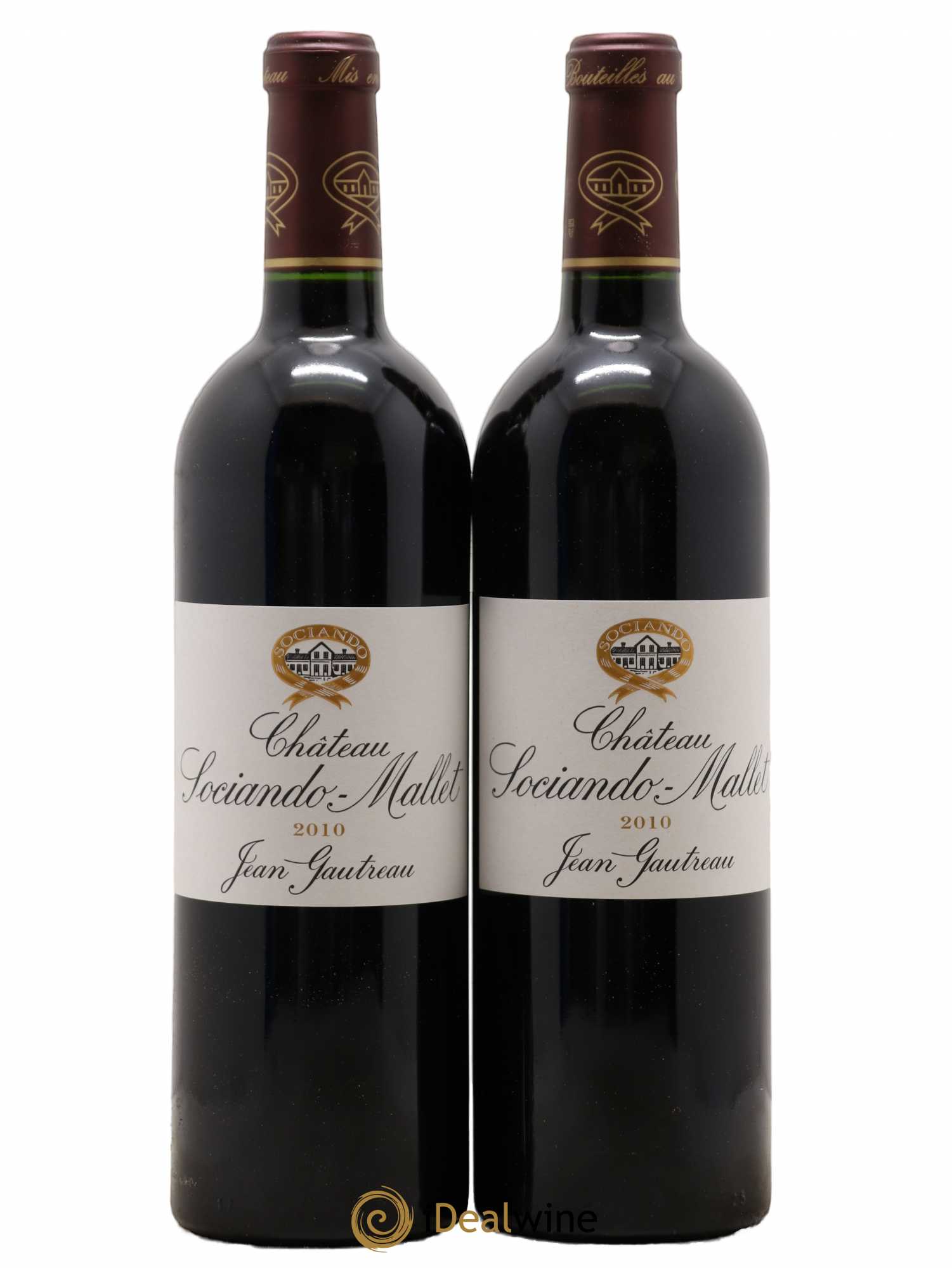 Château Sociando Mallet 2010 - Lot de 2 bouteilles - 0
