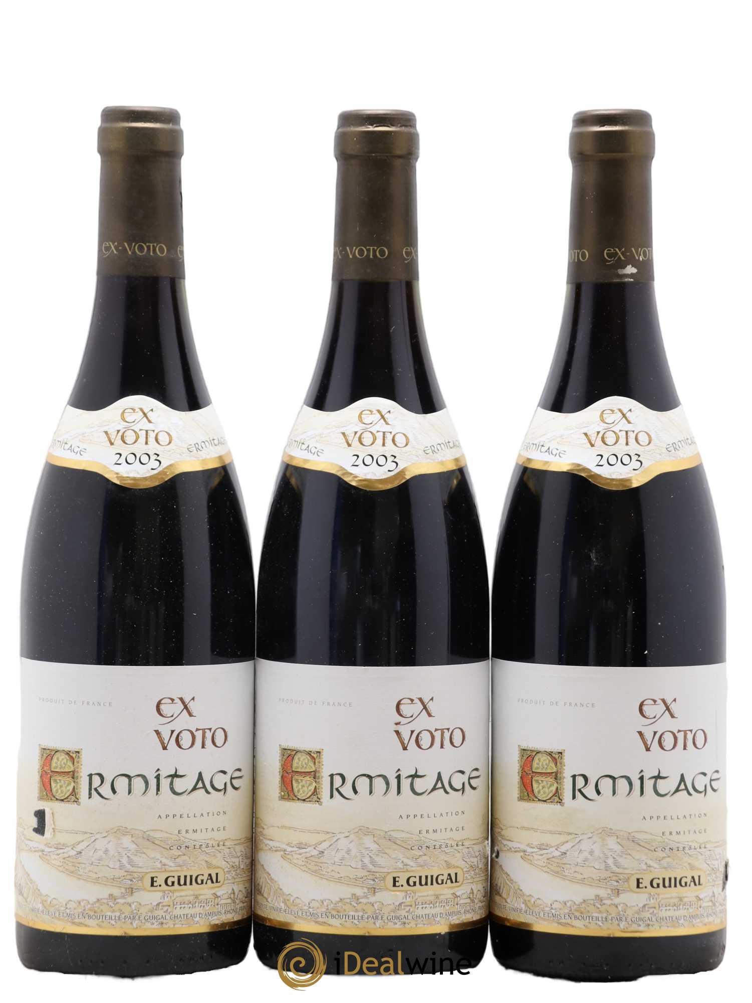 Ermitage Ex Voto Guigal 2003 - Lot de 3 bouteilles - 0
