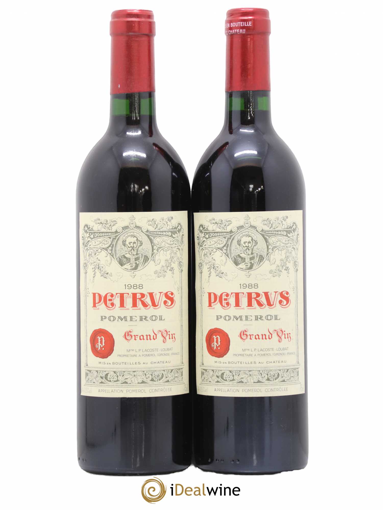 Petrus 1988 - Lot de 2 bouteilles - 0