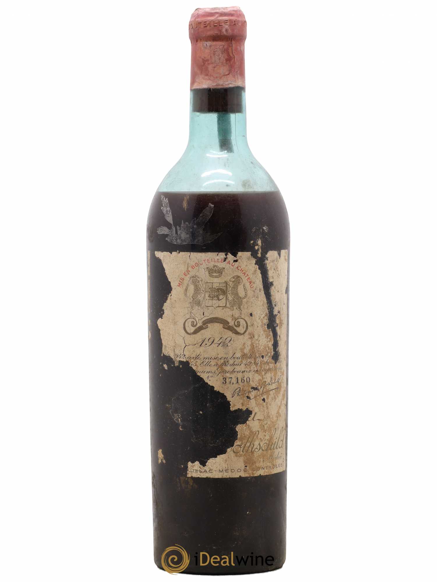 Château Mouton Rothschild 1er Grand Cru Classé 1942 - Lot de 1 bouteille - 0