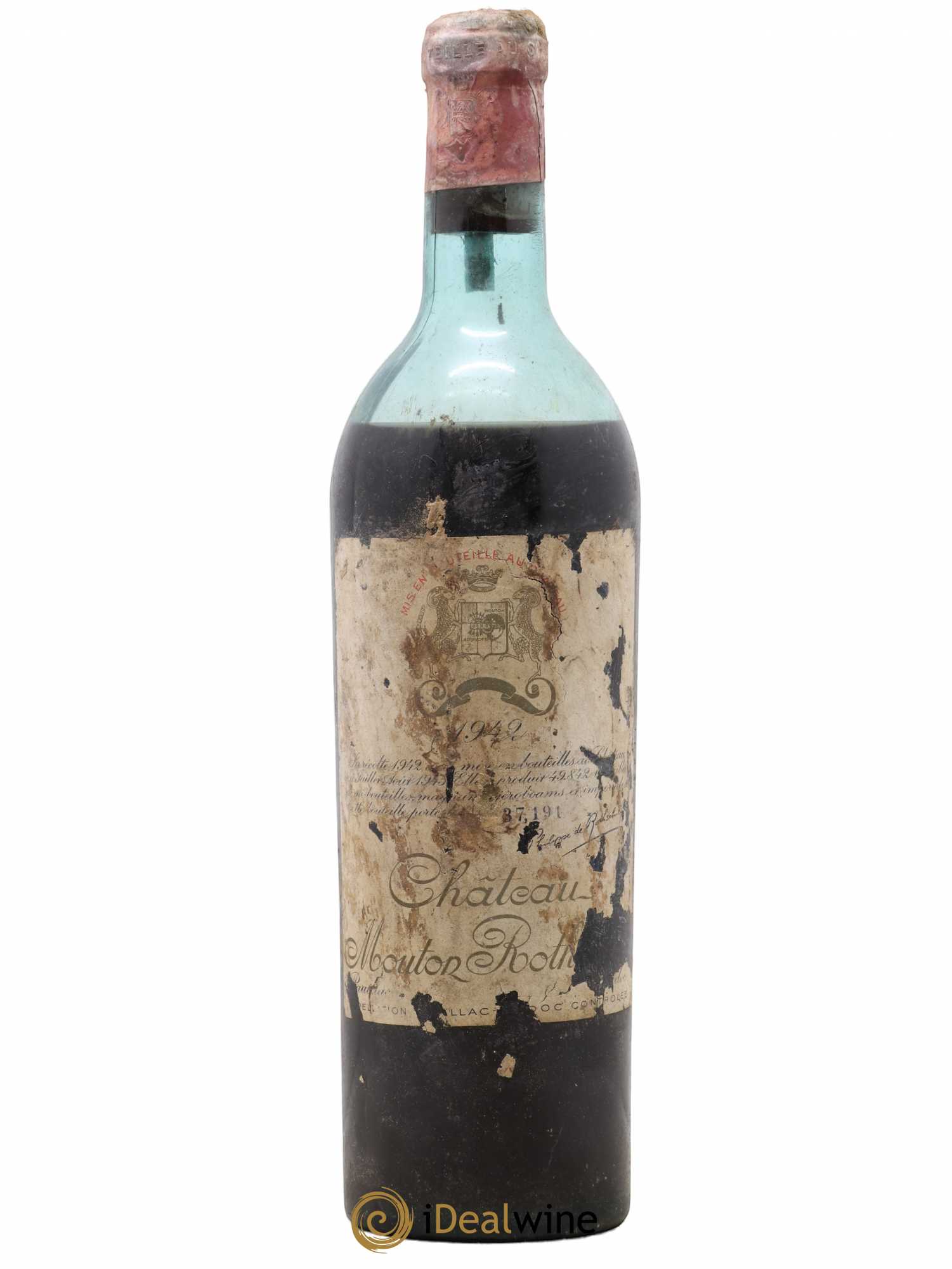 Château Mouton Rothschild 1er Grand Cru Classé 1942 - Lot de 1 bouteille - 0