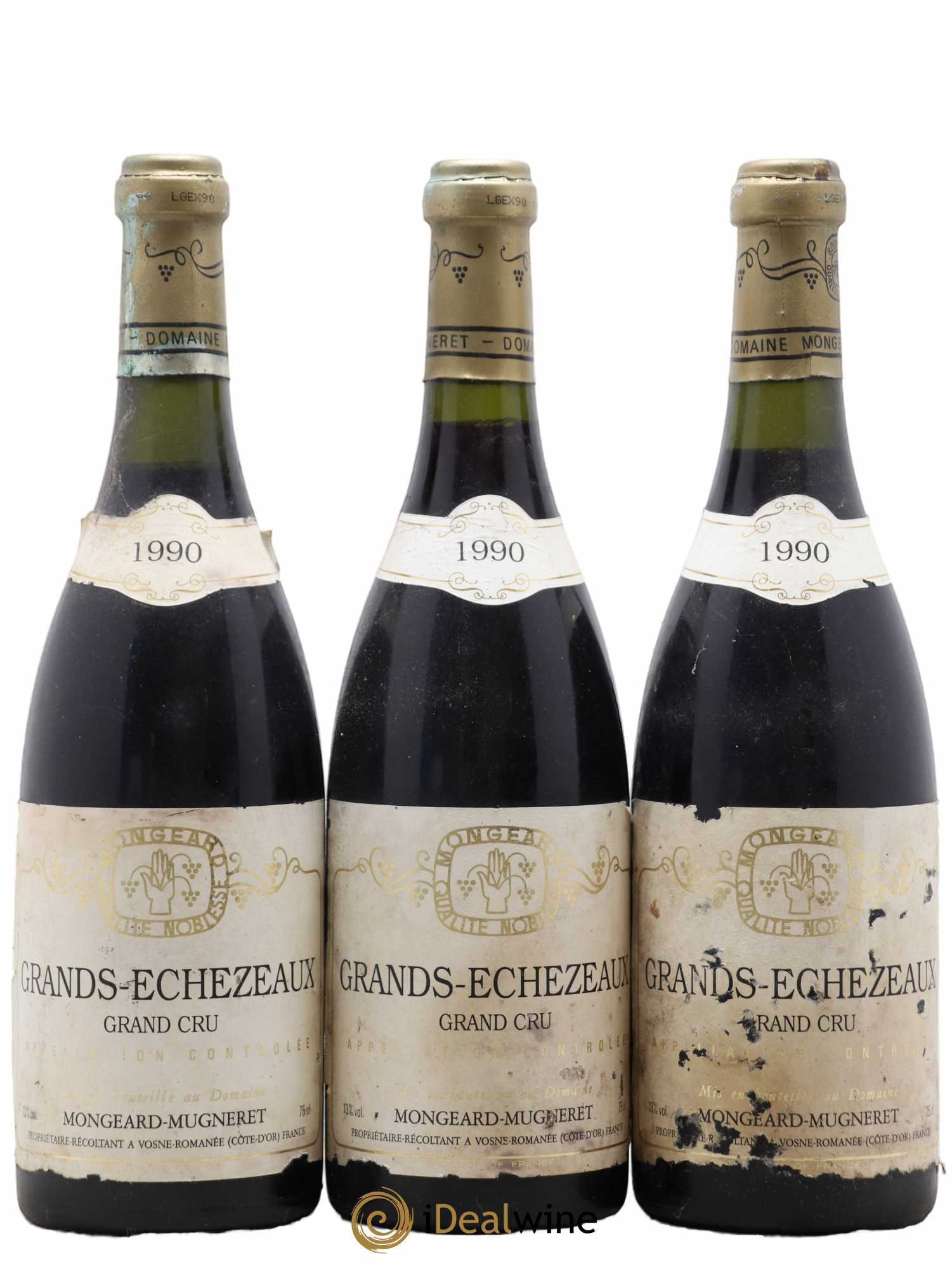 Grands-Echezeaux Grand Cru Mongeard-Mugneret (Domaine) 1990 - Lot de 3 bouteilles - 0