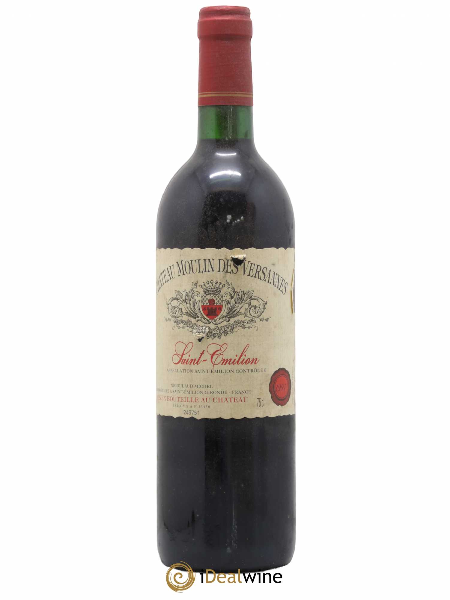 Saint-Émilion Château Moulin Des Versannes 1997 - Posten von 1 Flasche - 0