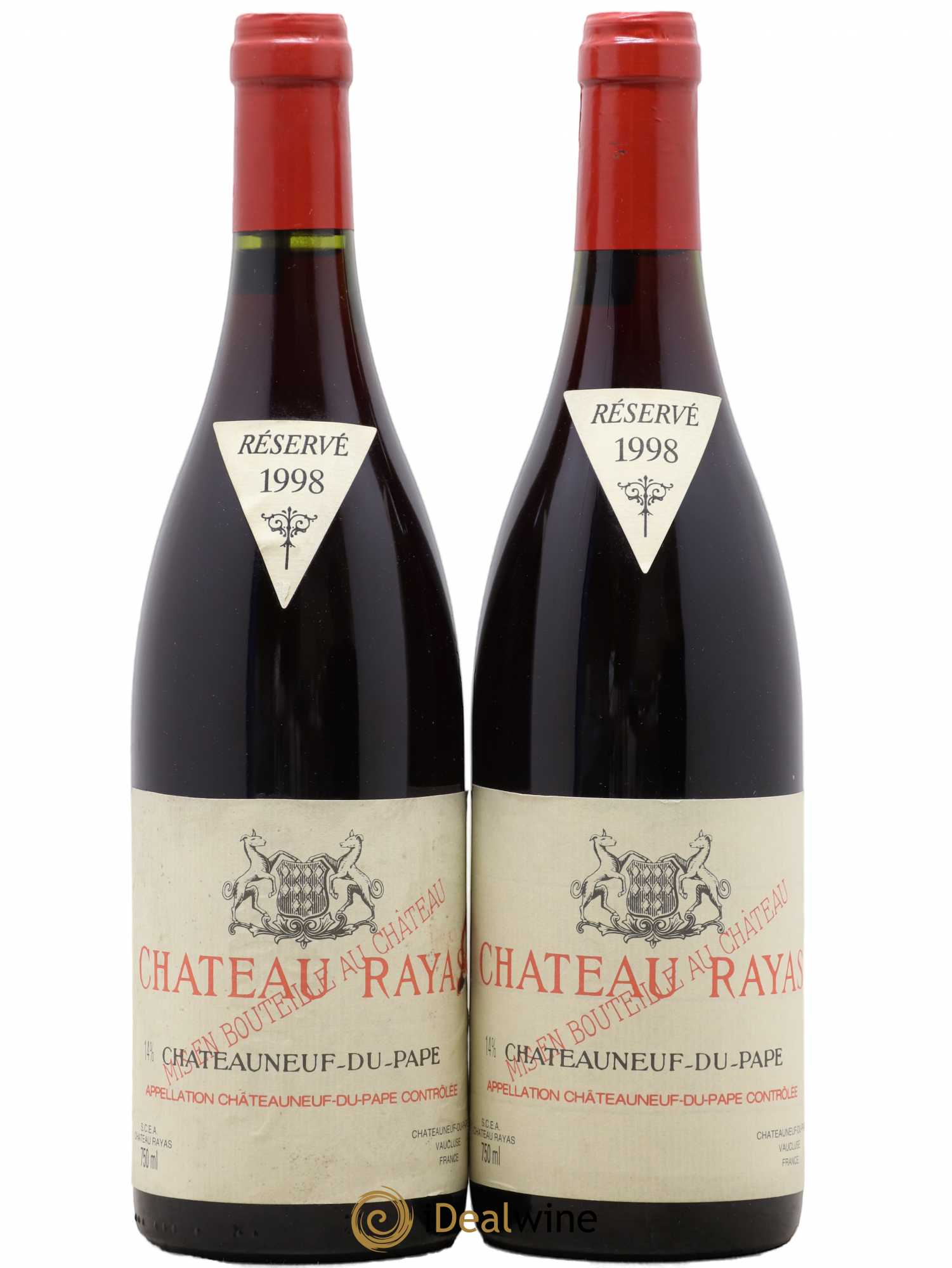 Châteauneuf-du-Pape Château Rayas Emmanuel Reynaud 1998 - Lot de 2 bouteilles - 0