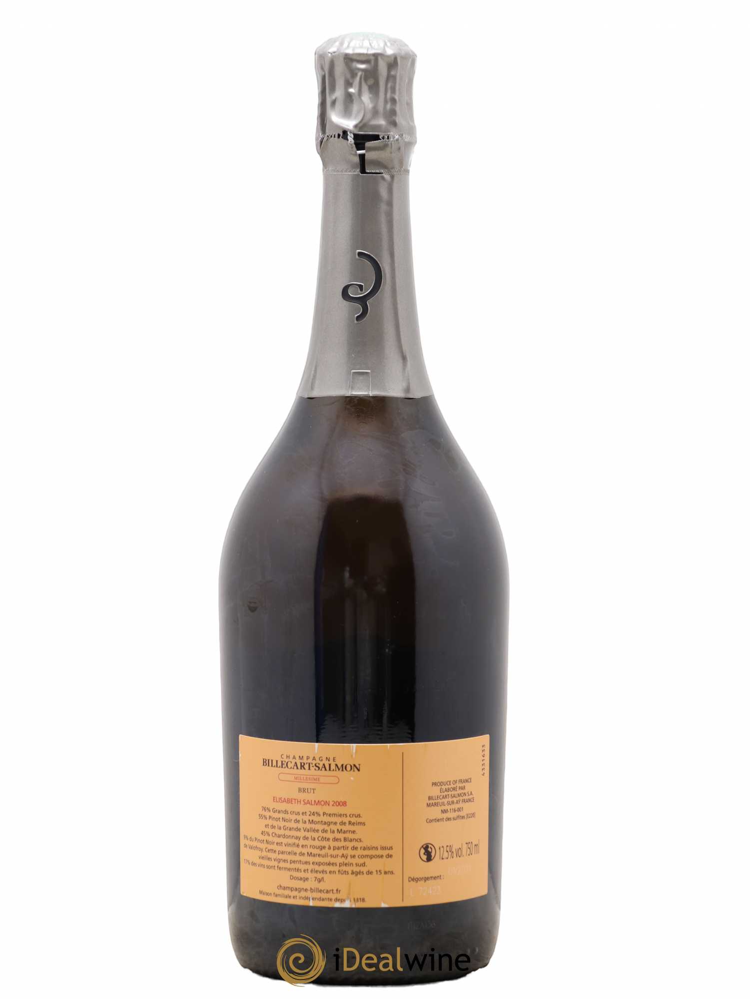 Elisabeth Salmon Billecart-Salmon 2008 - Lot de 1 bouteille - 1