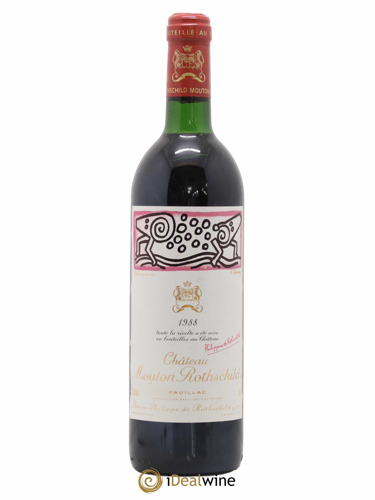 Château Mouton Rothschild 1er Grand Cru Classé 1988 - Lot de 1 bouteille - 0