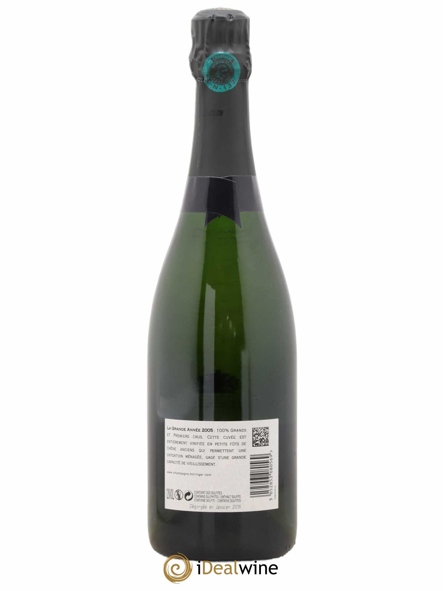 La Grande Année Brut Bollinger  (sans prix de réserve) 2005 - Lot de 1 bouteille - 1