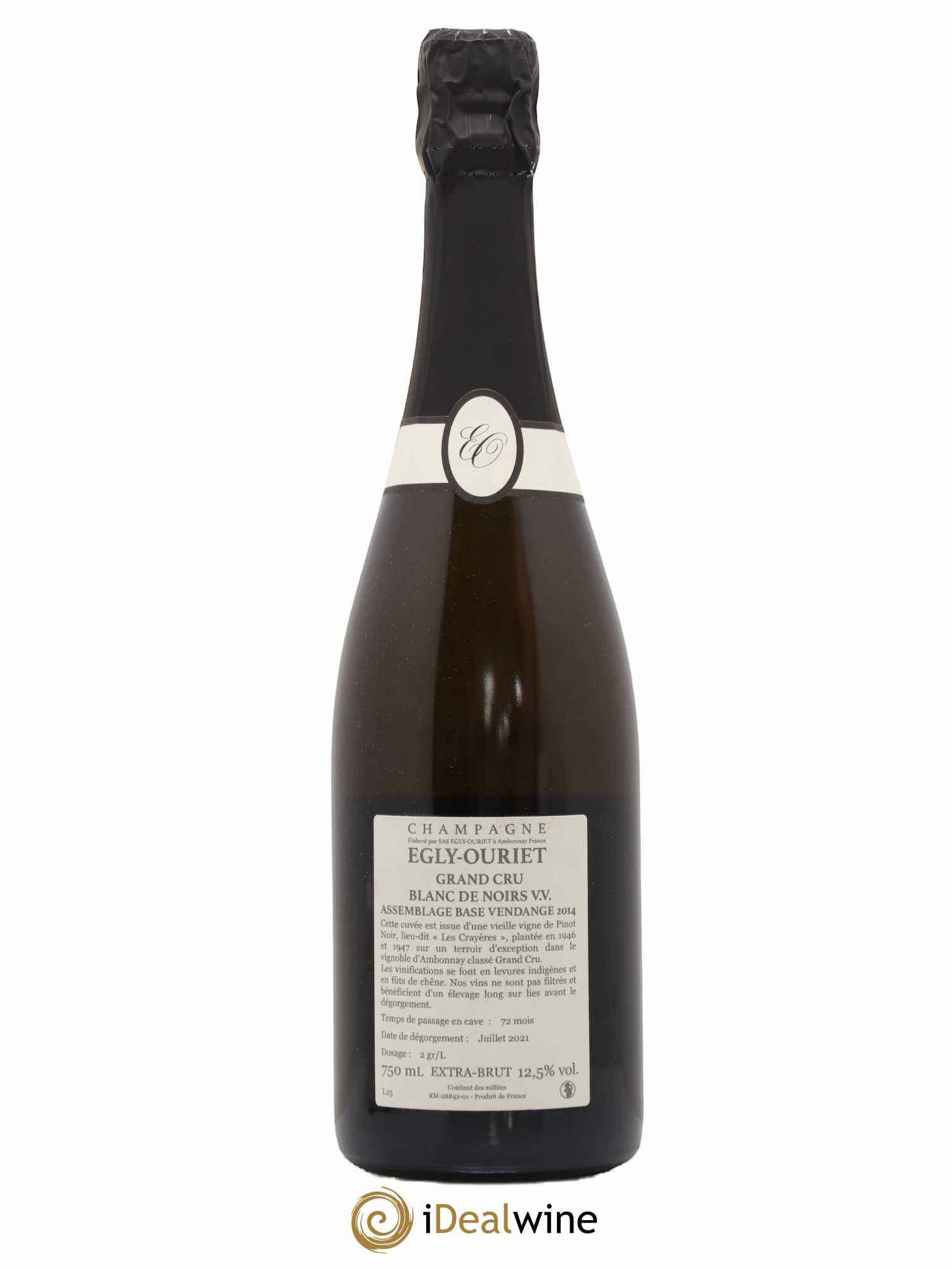 Blanc de Noirs Les Crayères Vieilles vignes Egly-Ouriet - Lot de 1 bouteille - 1
