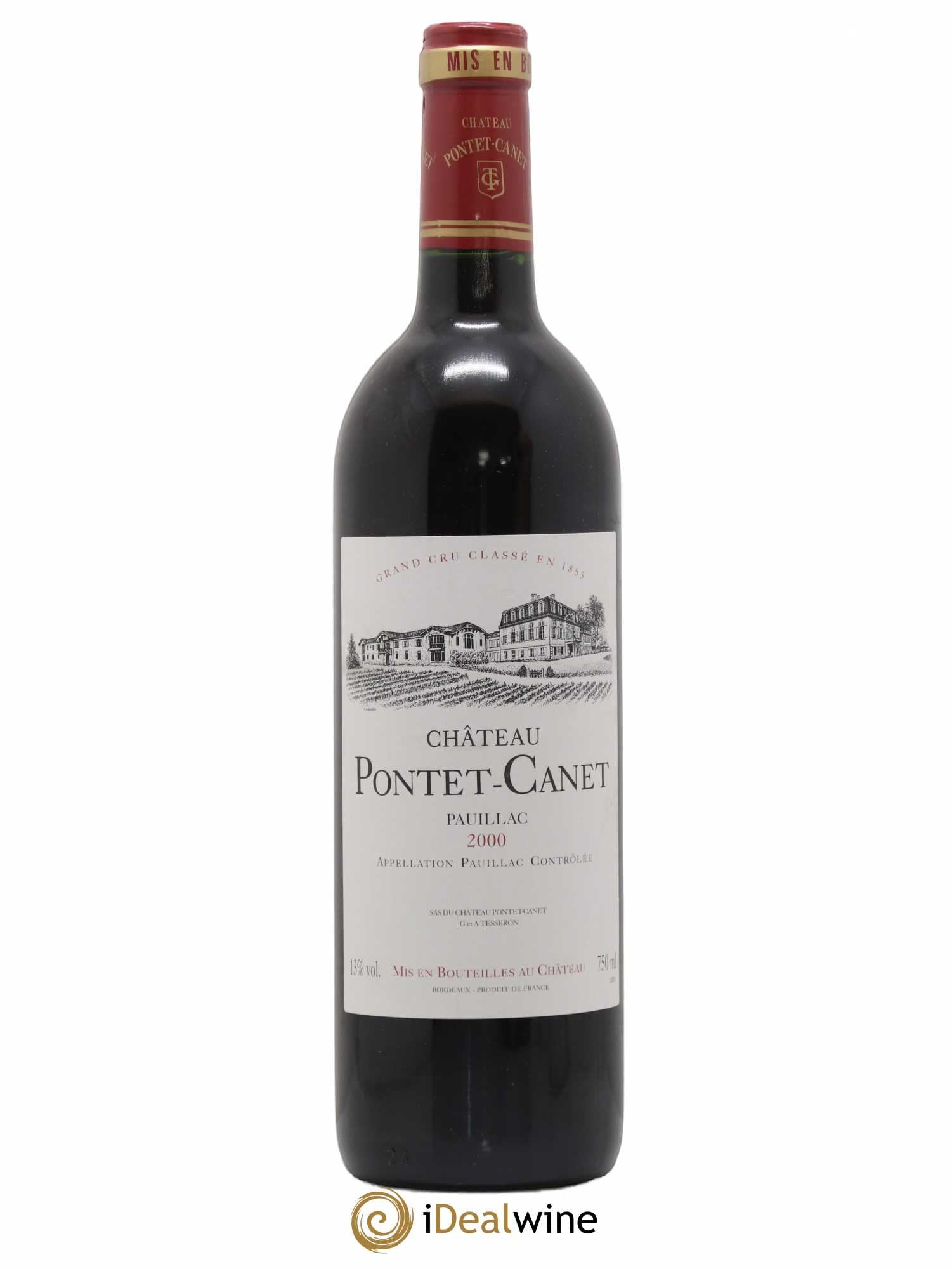 Château Pontet Canet 5ème Grand Cru Classé 2000 - Lot de 1 bouteille - 0