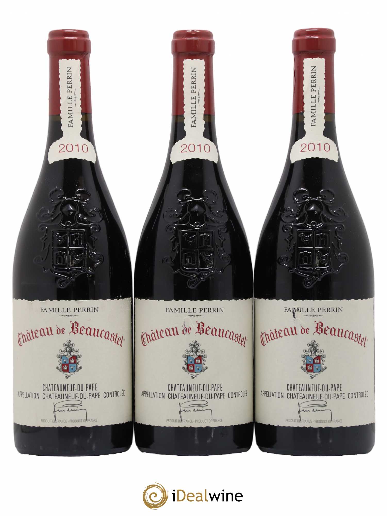 Châteauneuf-du-Pape Château de Beaucastel Famille Perrin 2010 - Lot de 3 bouteilles - 0