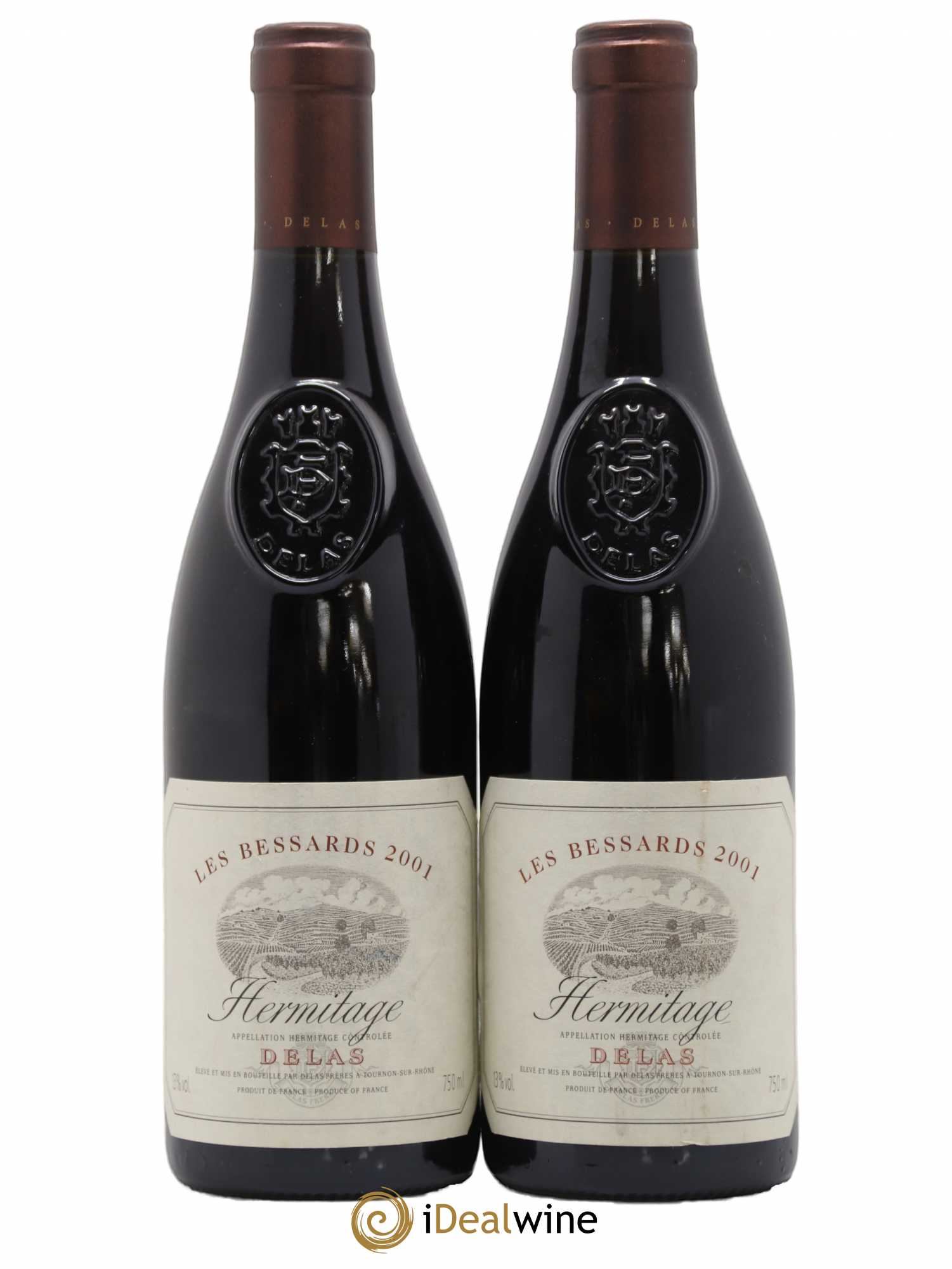 Hermitage Les Bessards Delas Frères 2001 - Lot de 2 bouteilles - 0