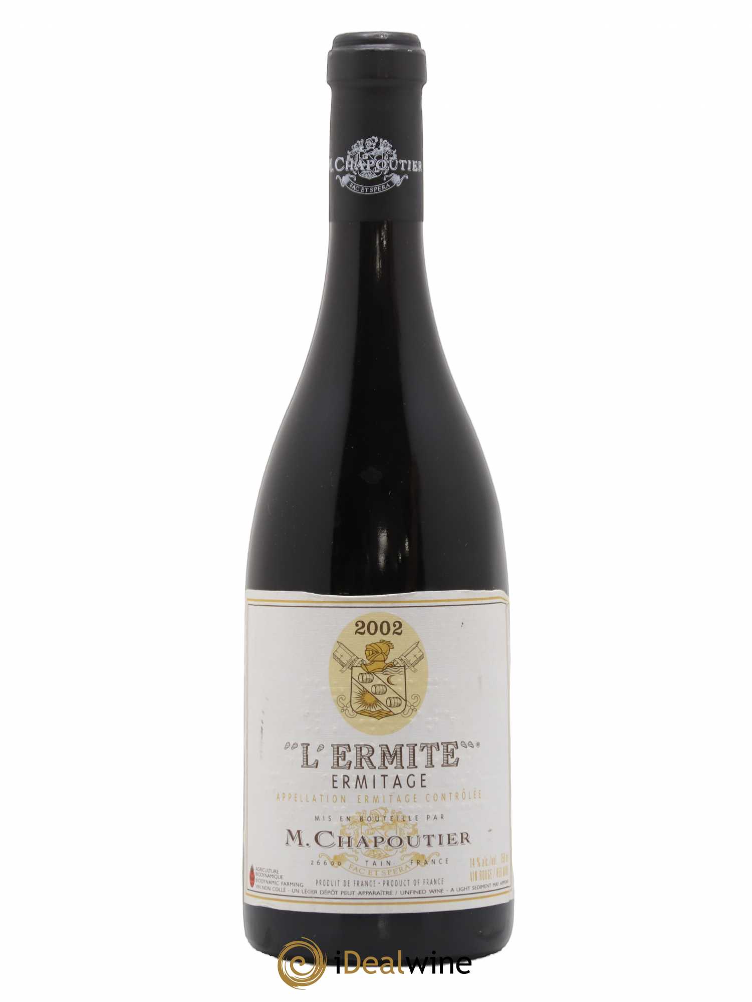 Hermitage Ermitage l'Ermite Chapoutier 2002 - Lot de 1 bouteille - 0