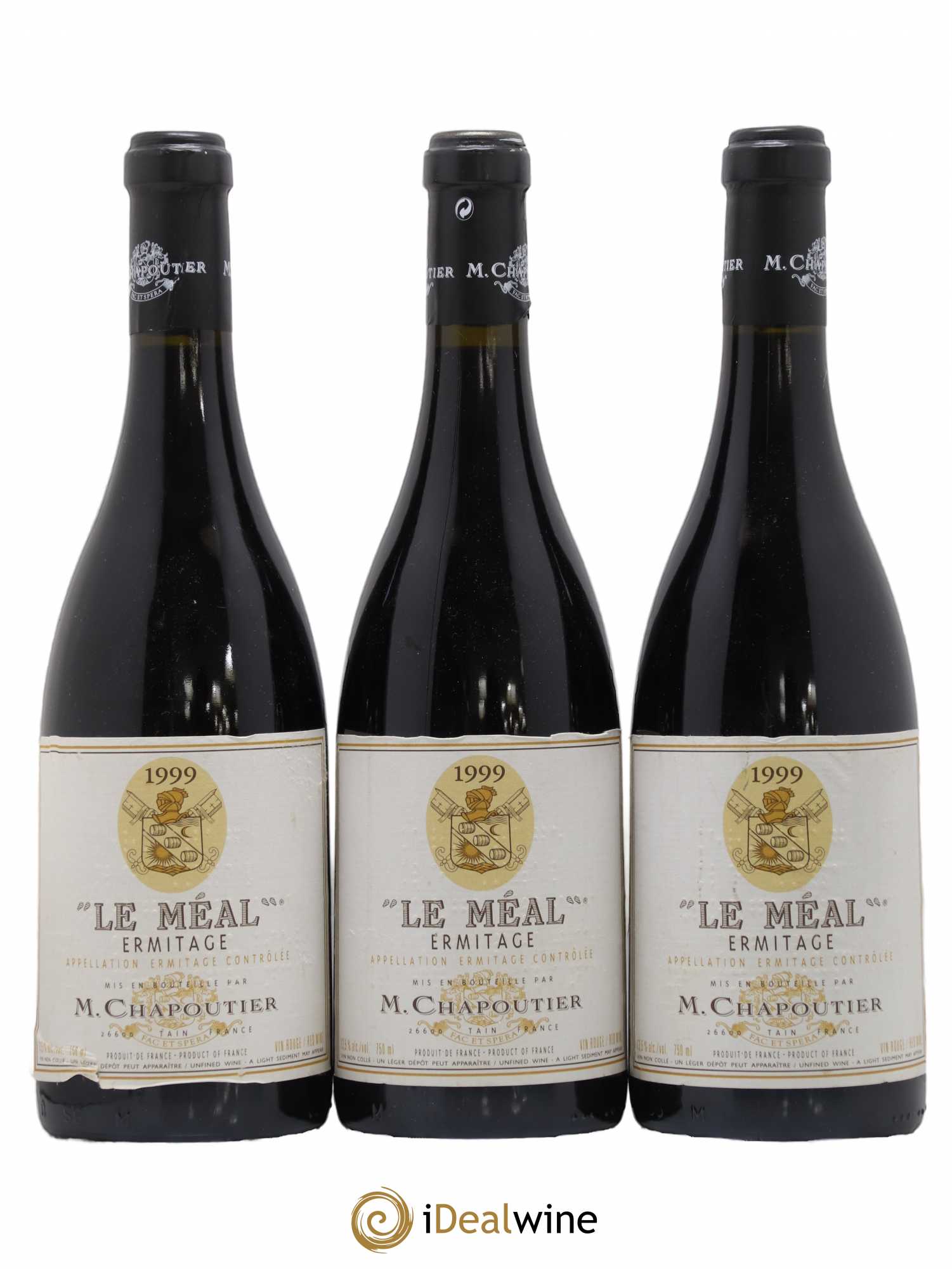 Hermitage Ermitage Le Méal Chapoutier 1999 - Lot de 3 bouteilles - 0