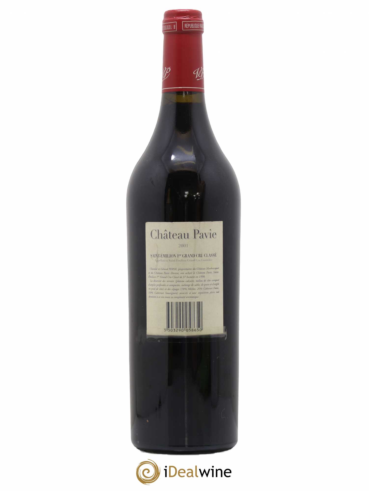 Château Pavie 1er Grand Cru Classé A 2001 - Lot de 1 bouteille - 1