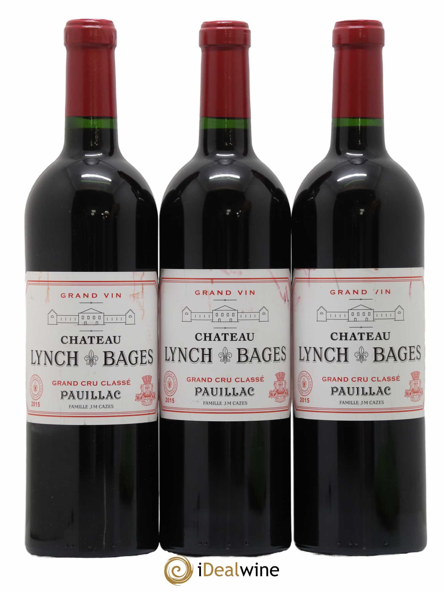 Château Lynch Bages 5ème Grand Cru Classé 2015 - Lot de 3 bouteilles - 0