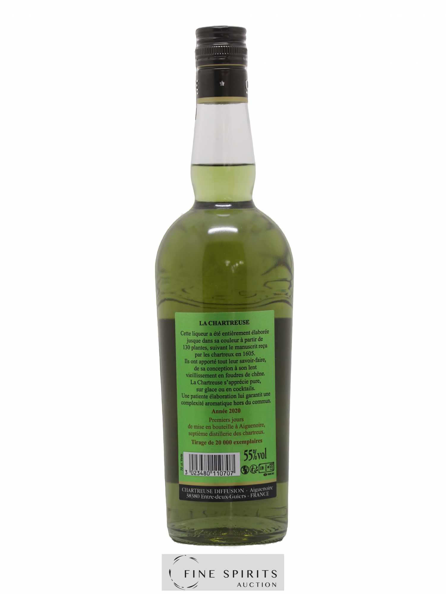 Chartreuse Of. Verte Mise 2020 (Aiguenoire) - One of 20000 - Lot de 1 bouteille - 1