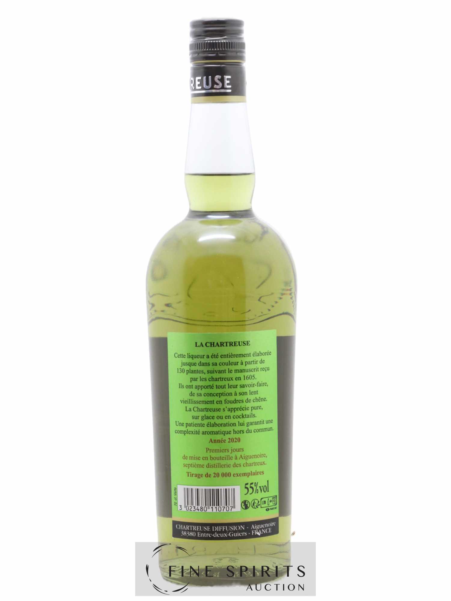 Chartreuse Of. Verte Mise 2020 (Aiguenoire) - One of 20000 - Lot de 1 bouteille - 1