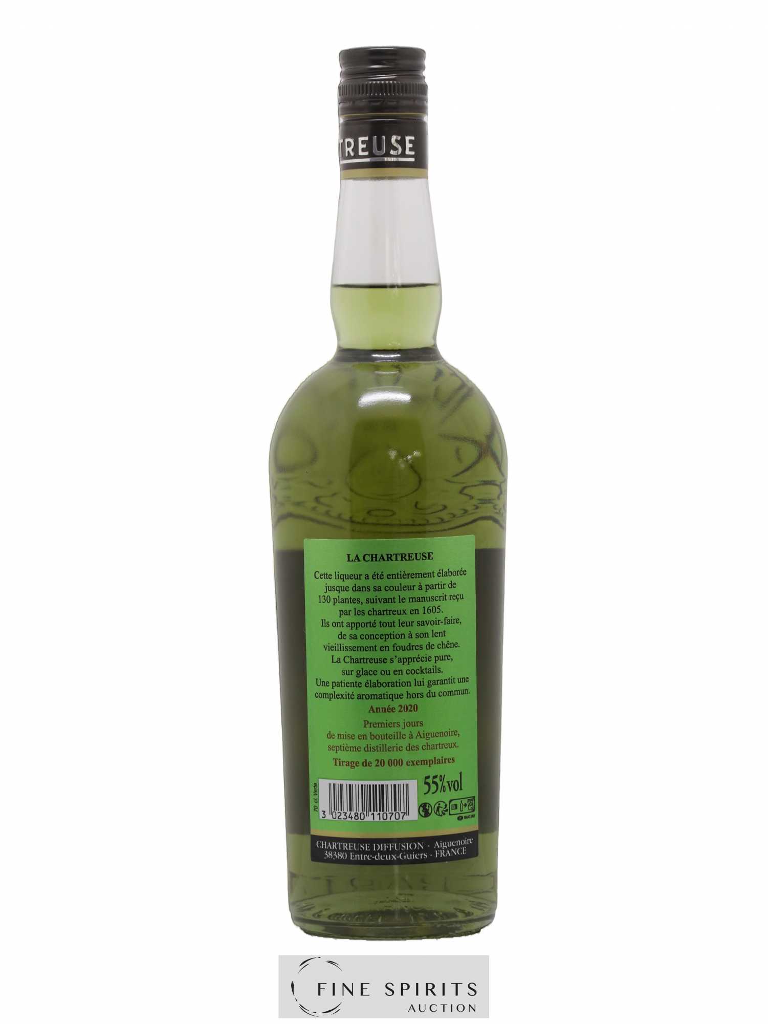 Chartreuse Of. Verte Mise 2020 (Aiguenoire) - One of 20000 - Lot de 1 bouteille - 1
