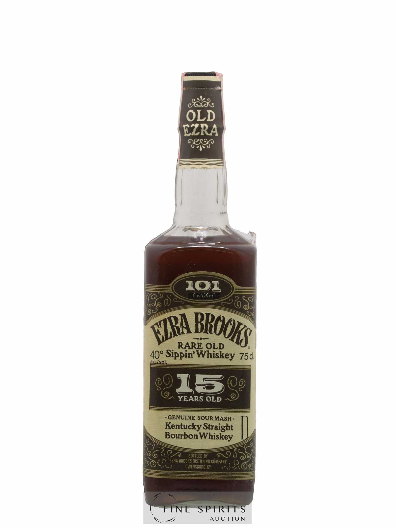 Ezra Brooks 15 years Of. Genuine Sour Mash Rare Old - Lot of 1 bottle - 1