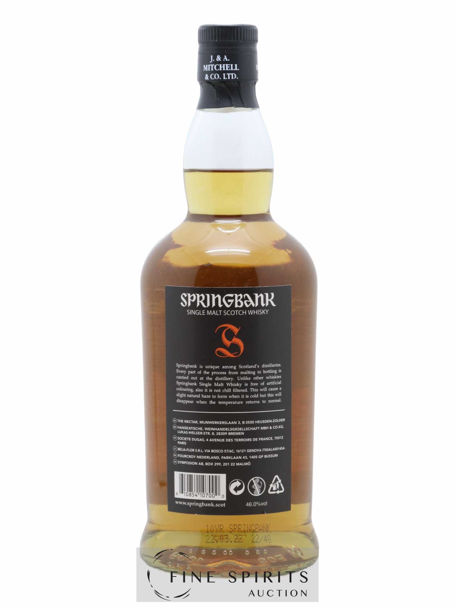 Springbank 10 years Of. Orange Label - Posten von 1 Flasche - 1