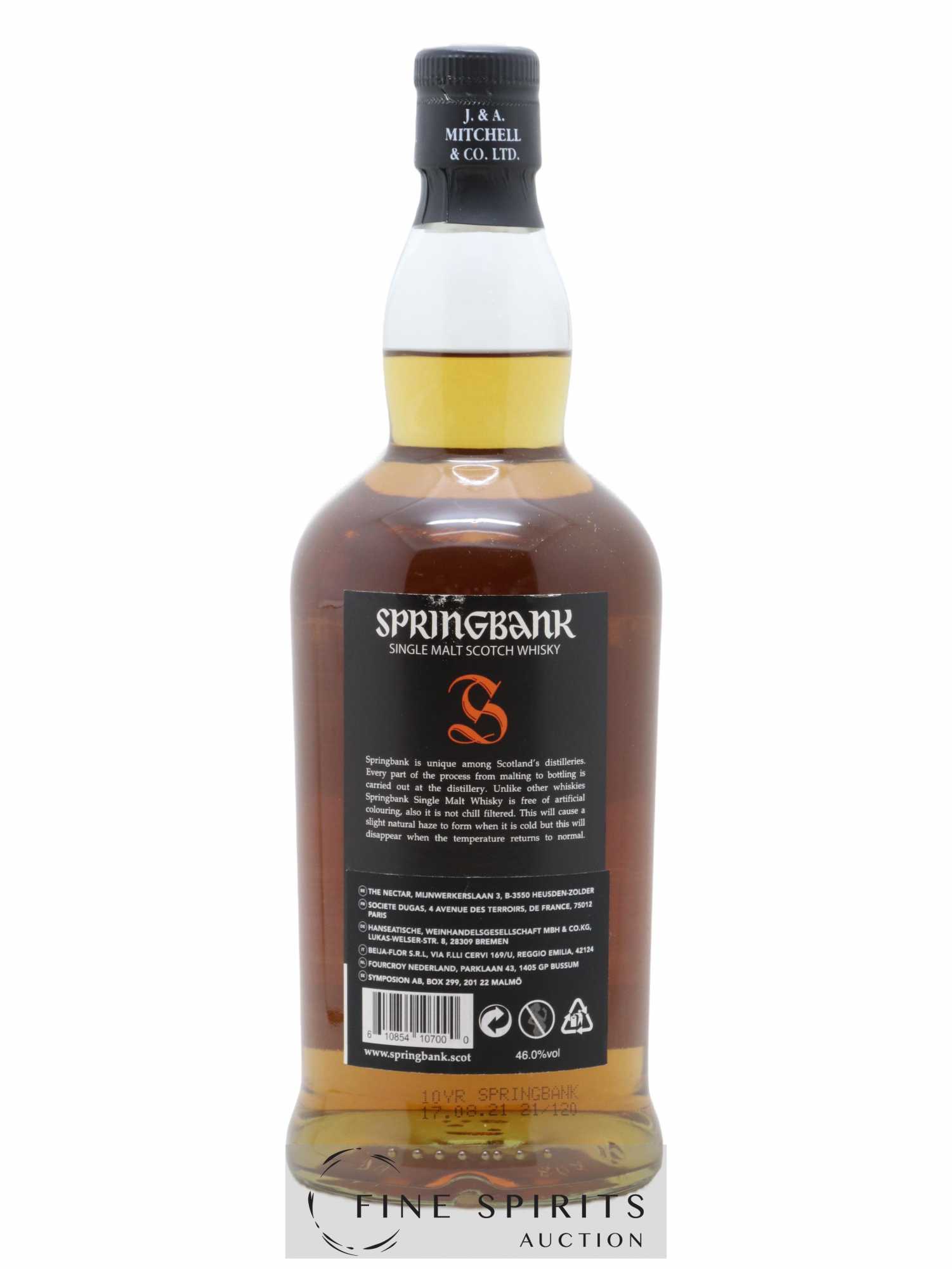 Springbank 10 years Of. Orange Label - Posten von 1 Flasche - 1