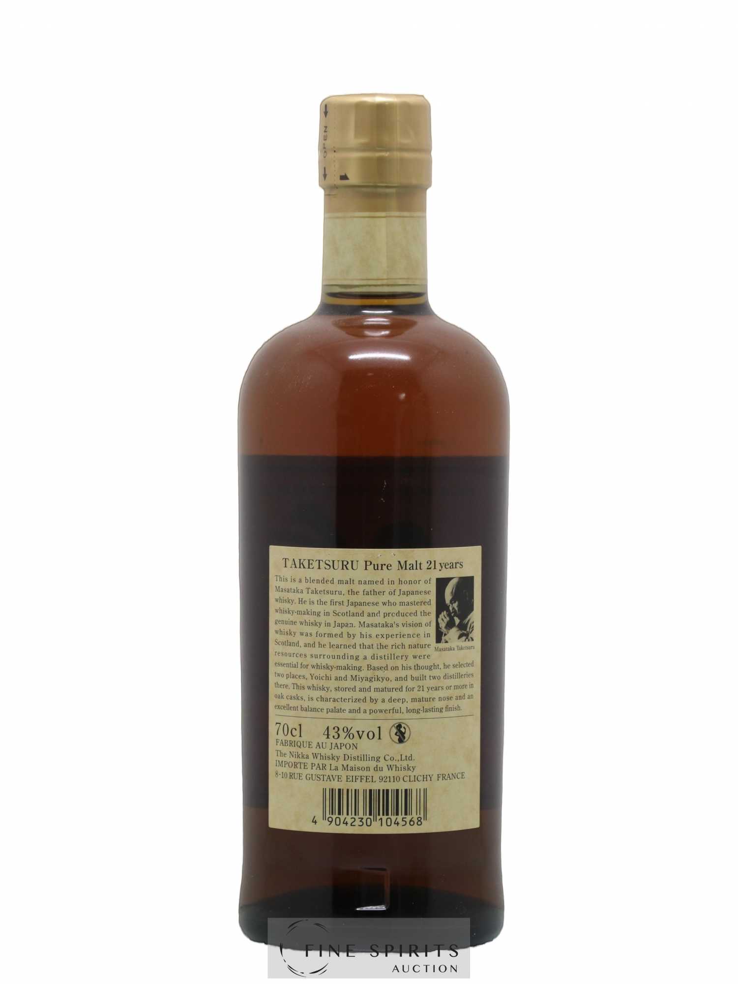 Taketsuru 21 years Of. Pure Malt Nikka Whisky - Lot de 1 bouteille - 1