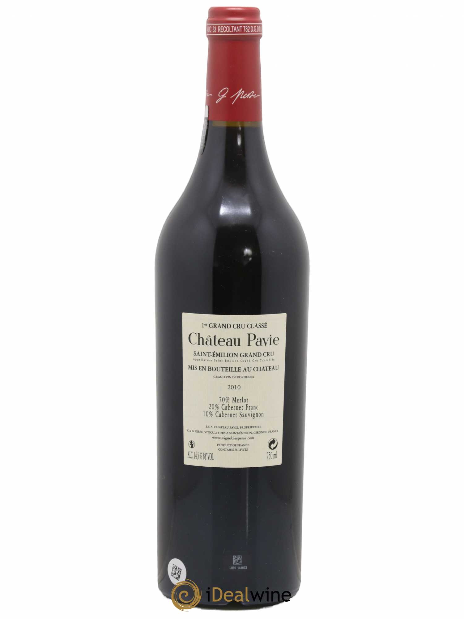 Château Pavie 1er Grand Cru Classé A 2010 - Lot de 1 bouteille - 1