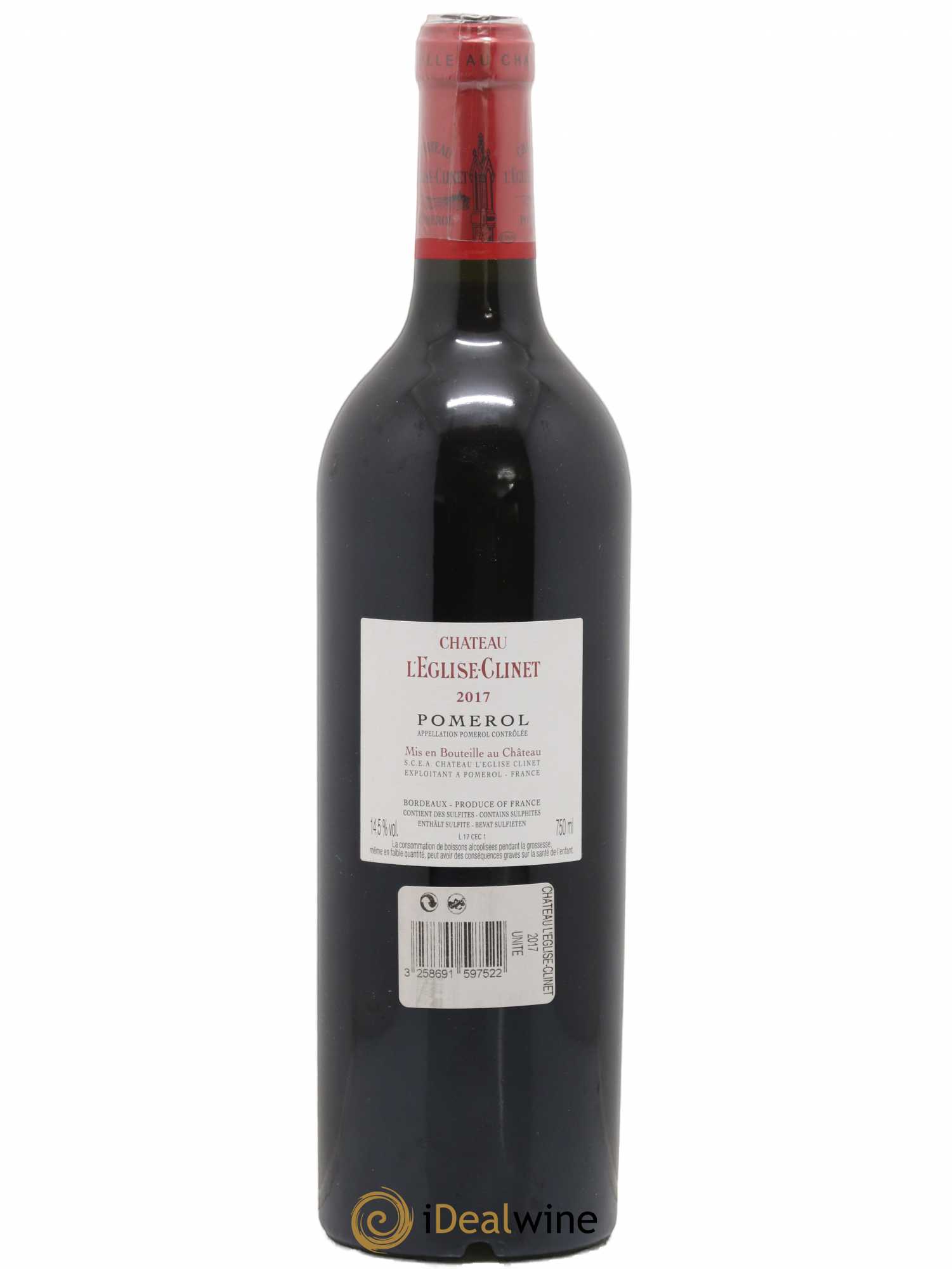 Château l' Église Clinet 2017 - Lot de 1 bouteille - 1