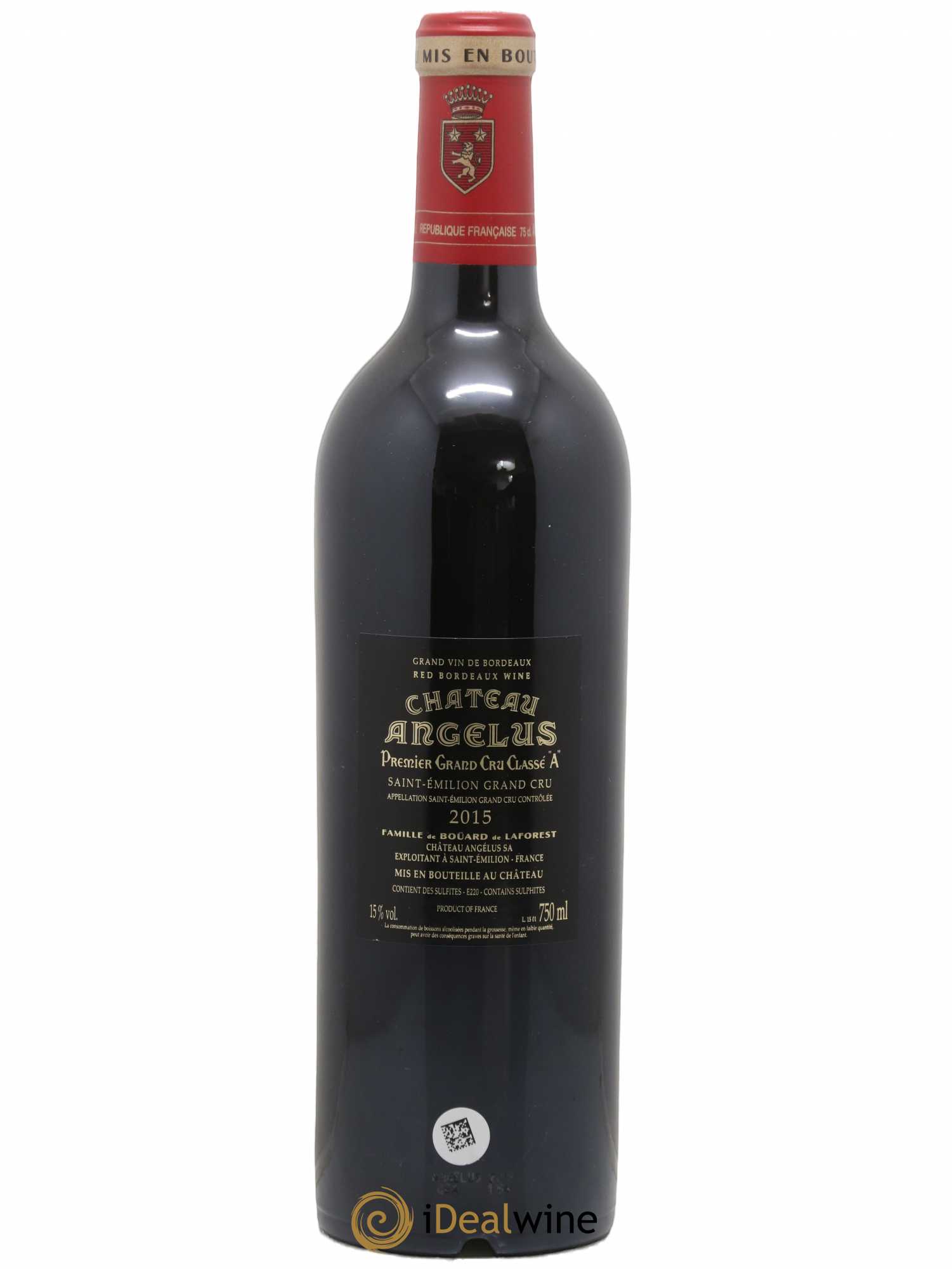 Château Angélus 1er Grand Cru Classé A 2015 - Lot de 1 bouteille - 1