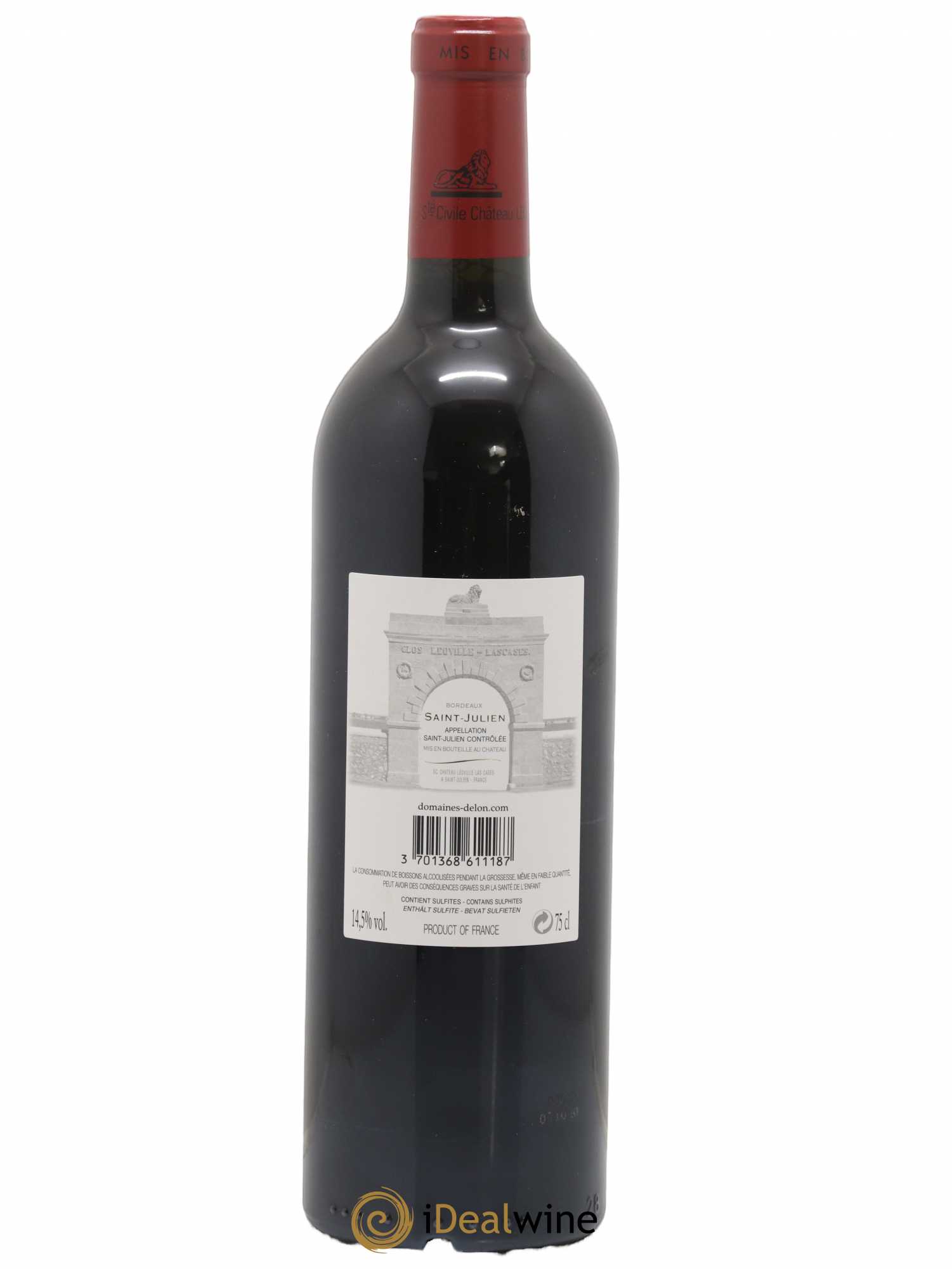 Château Léoville Las Cases 2ème Grand Cru Classé 2018 - Lot de 1 bouteille - 1