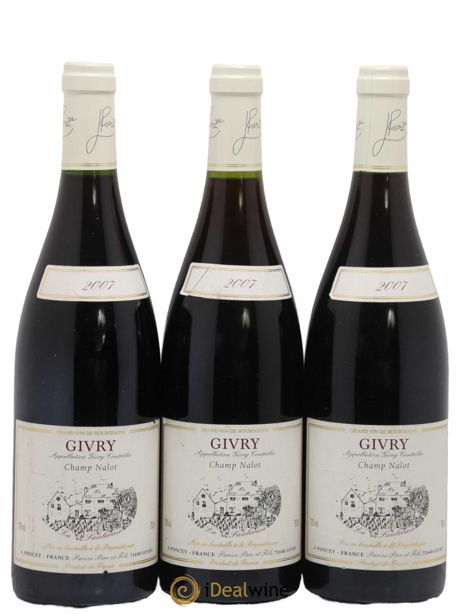 Givry Champs Nalot Domaine Parize Pere Et Fils 2007 - Posten von 3 Flaschen - 0