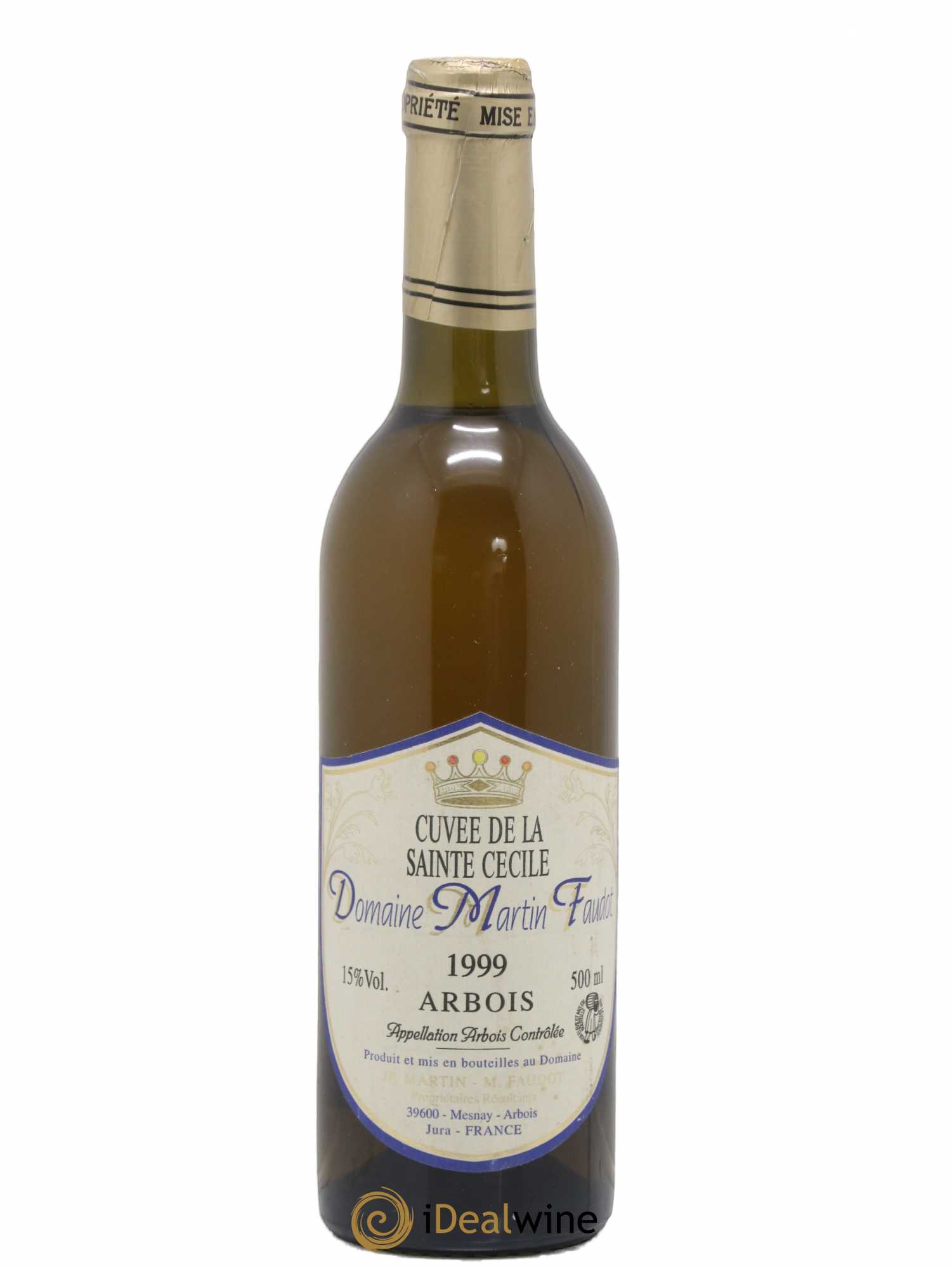 Arbois Cuvee Sainte Cecile Domaine Martin Faudot 50cl (sans prix de réserve) 1999 - Posten von 1 Flasche - 0