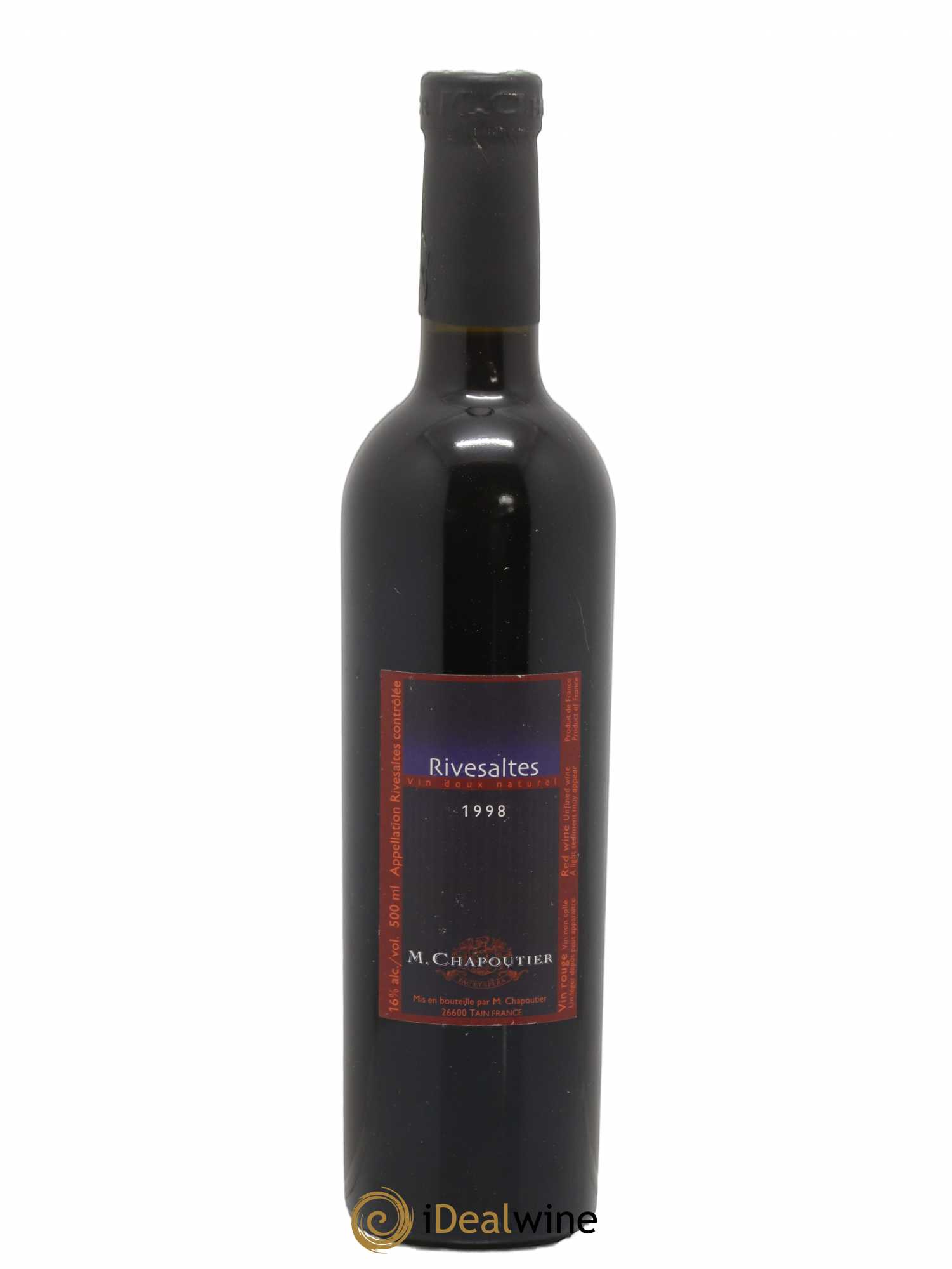 Rivesaltes Chapoutier 50cl 1998 - Lot de 1 bouteille - 0