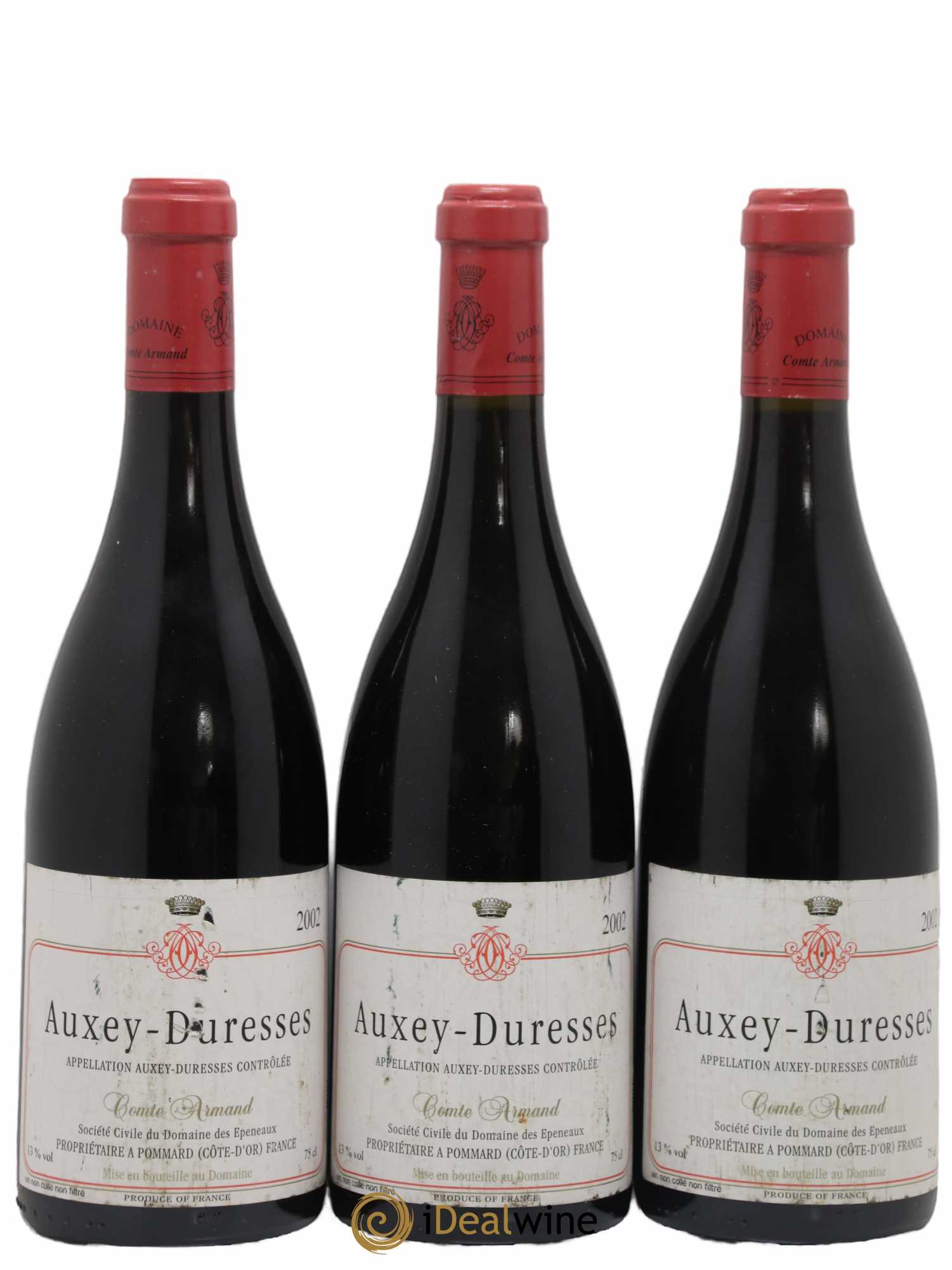Auxey-Duresses Domaine Des Epenaux Comte Armand 2002 - Posten von 3 Flaschen - 0