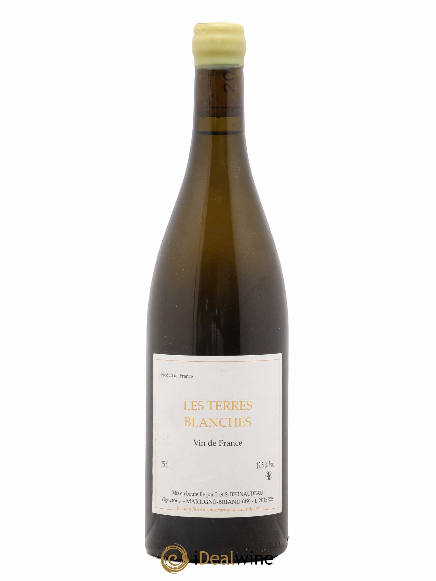 Vin de France Les Terres Blanches Stéphane Bernaudeau 2015 - Lot de 1 bouteille - 0