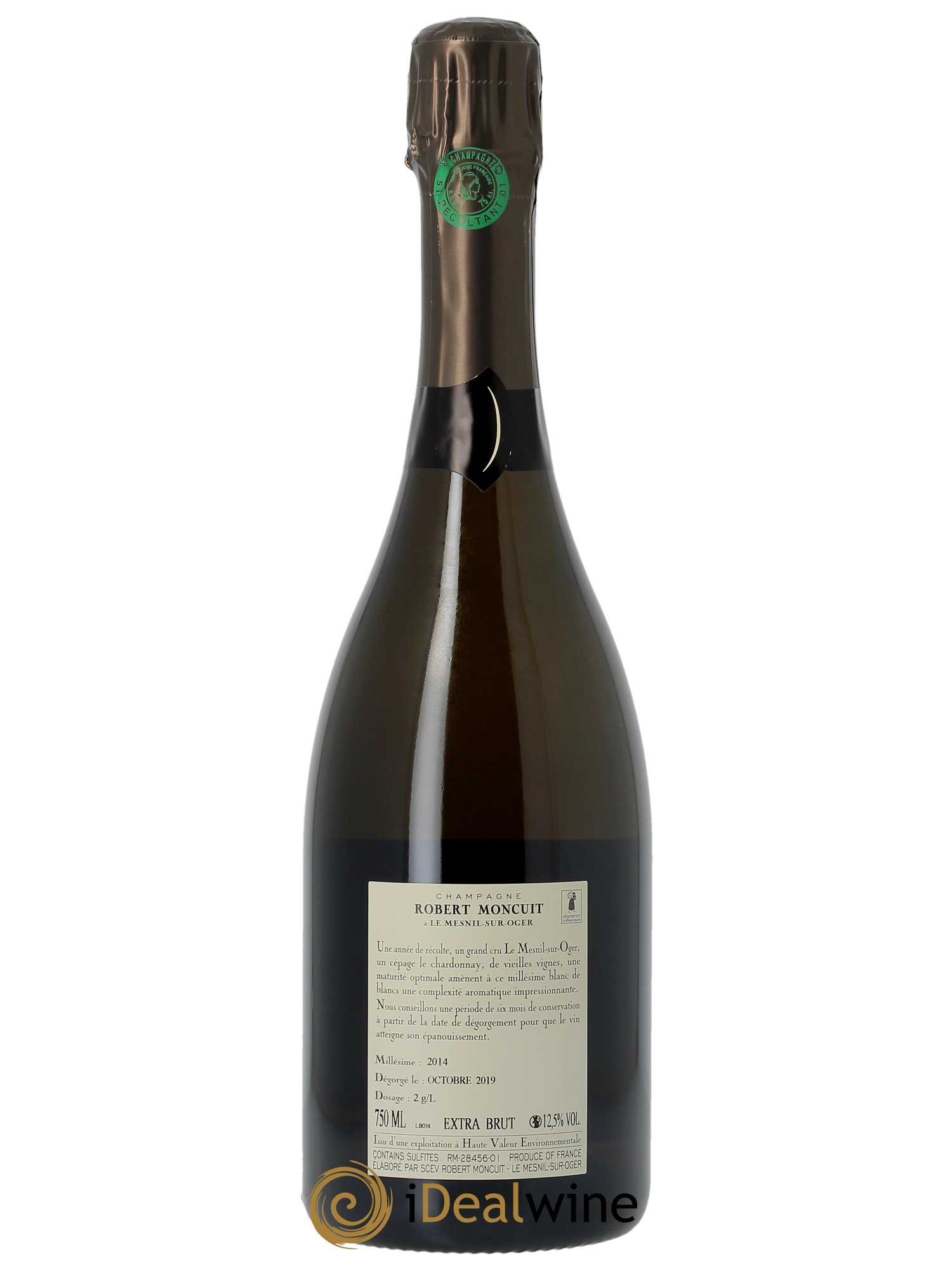 Blanc de Blancs Grand Cru Extra-Brut Robert Moncuit 2014 - Lot de 1 bouteille - 1